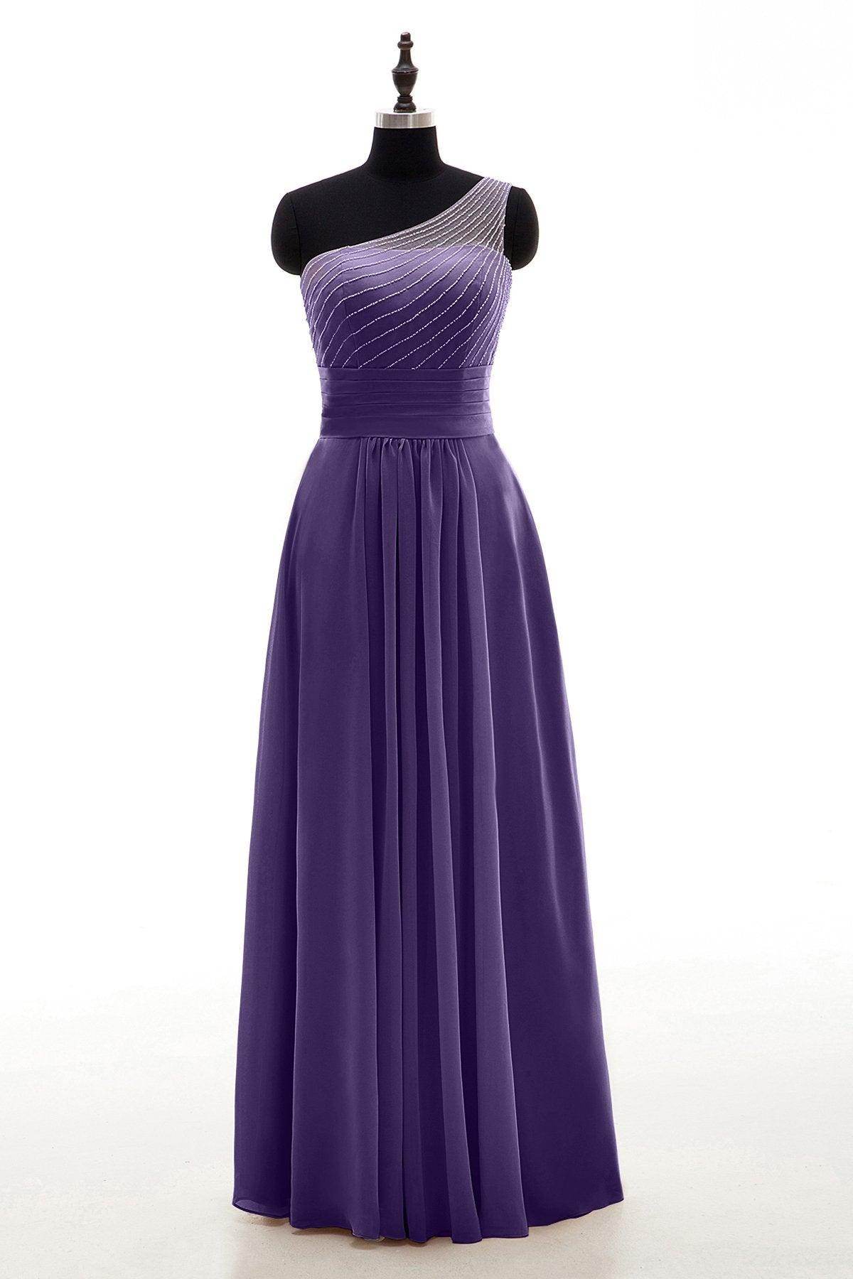 Sheath Floor Length Chiffon Bridesmaid Dress COZF1409A