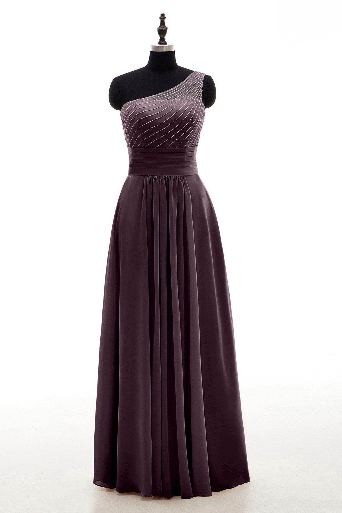Sheath Floor Length Chiffon Bridesmaid Dress COZF1409A