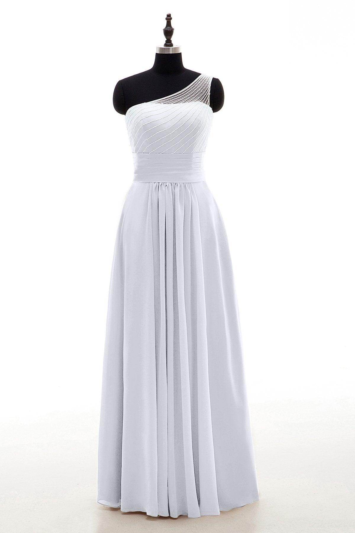 Sheath Floor Length Chiffon Bridesmaid Dress COZF1409A