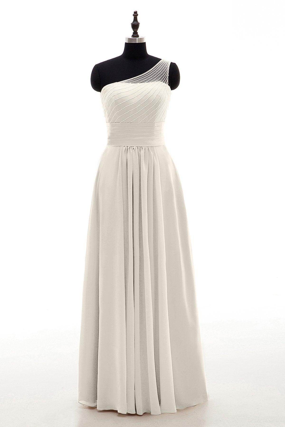 Sheath Floor Length Chiffon Bridesmaid Dress COZF1409A