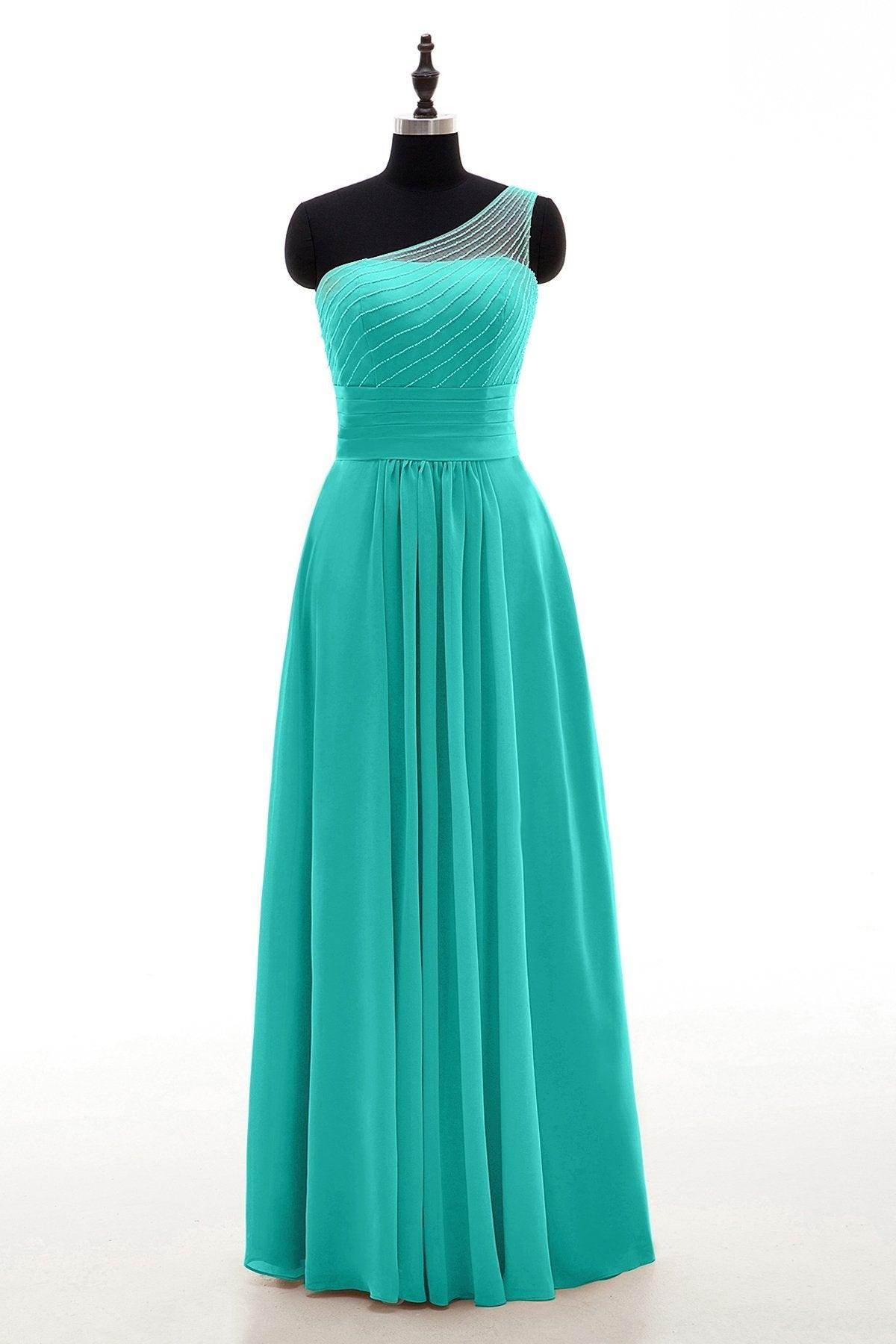 Sheath Floor Length Chiffon Bridesmaid Dress COZF1409A