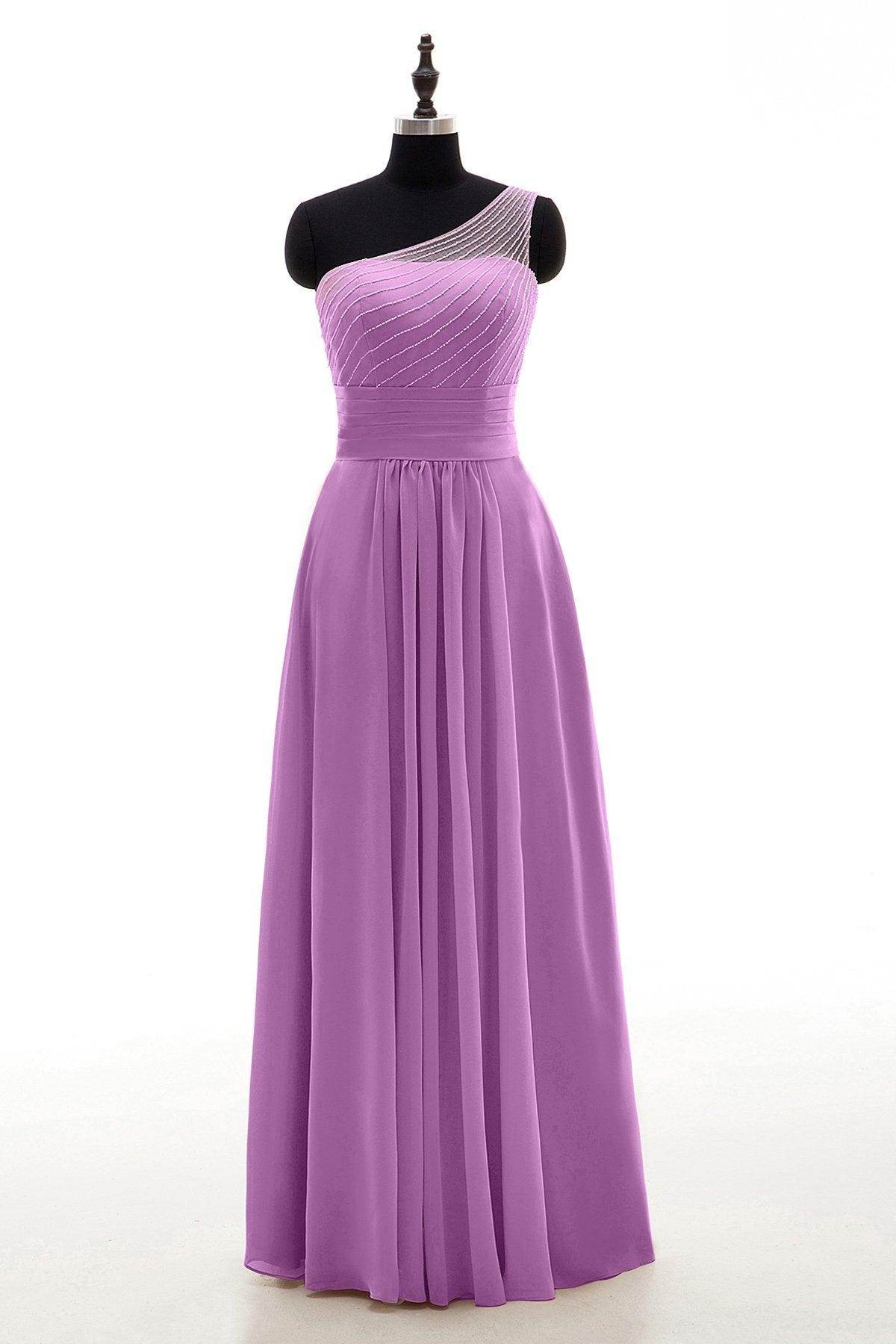 Sheath Floor Length Chiffon Bridesmaid Dress COZF1409A