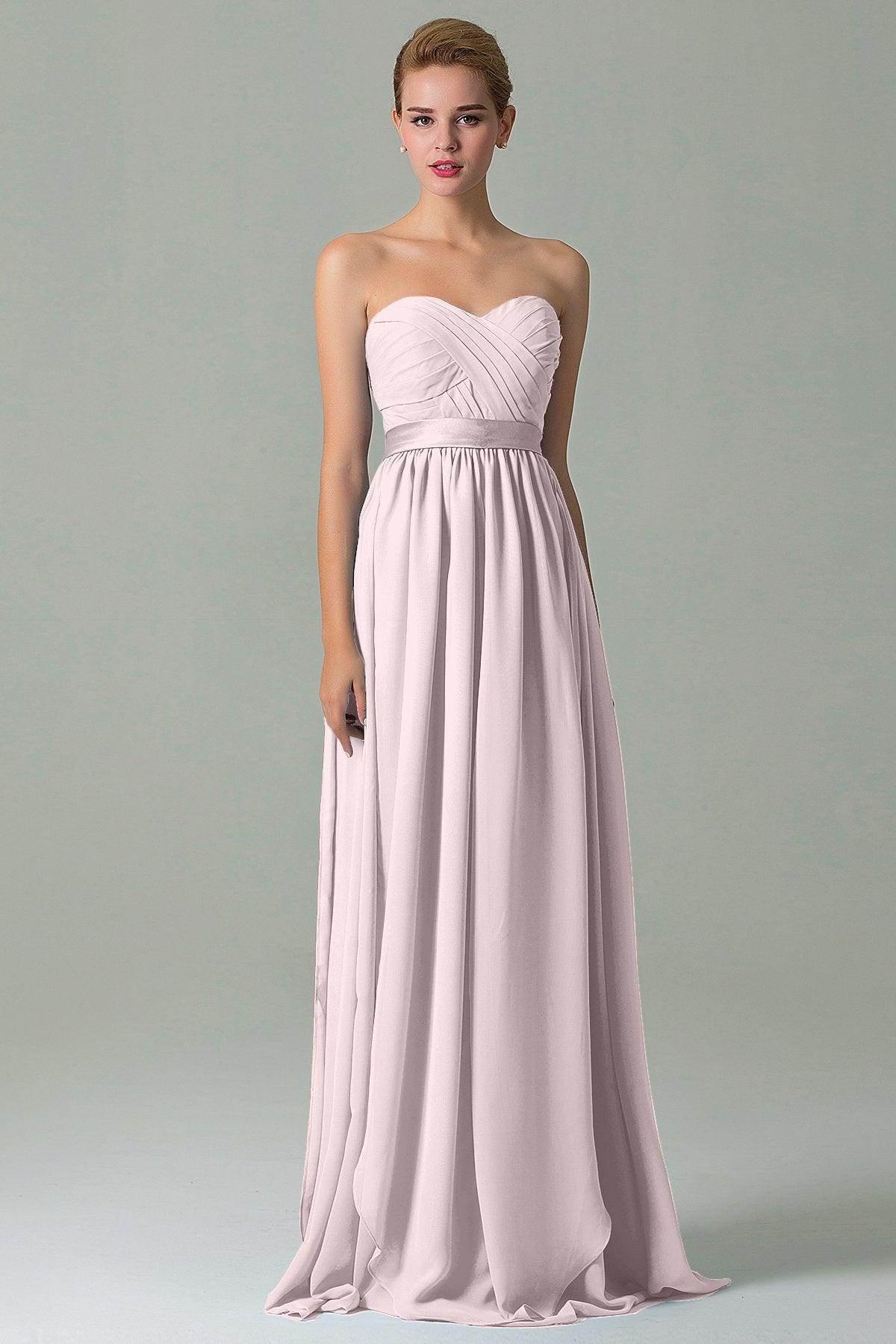 Sheath Floor Length Chiffon Bridesmaid Dress COZF140A1
