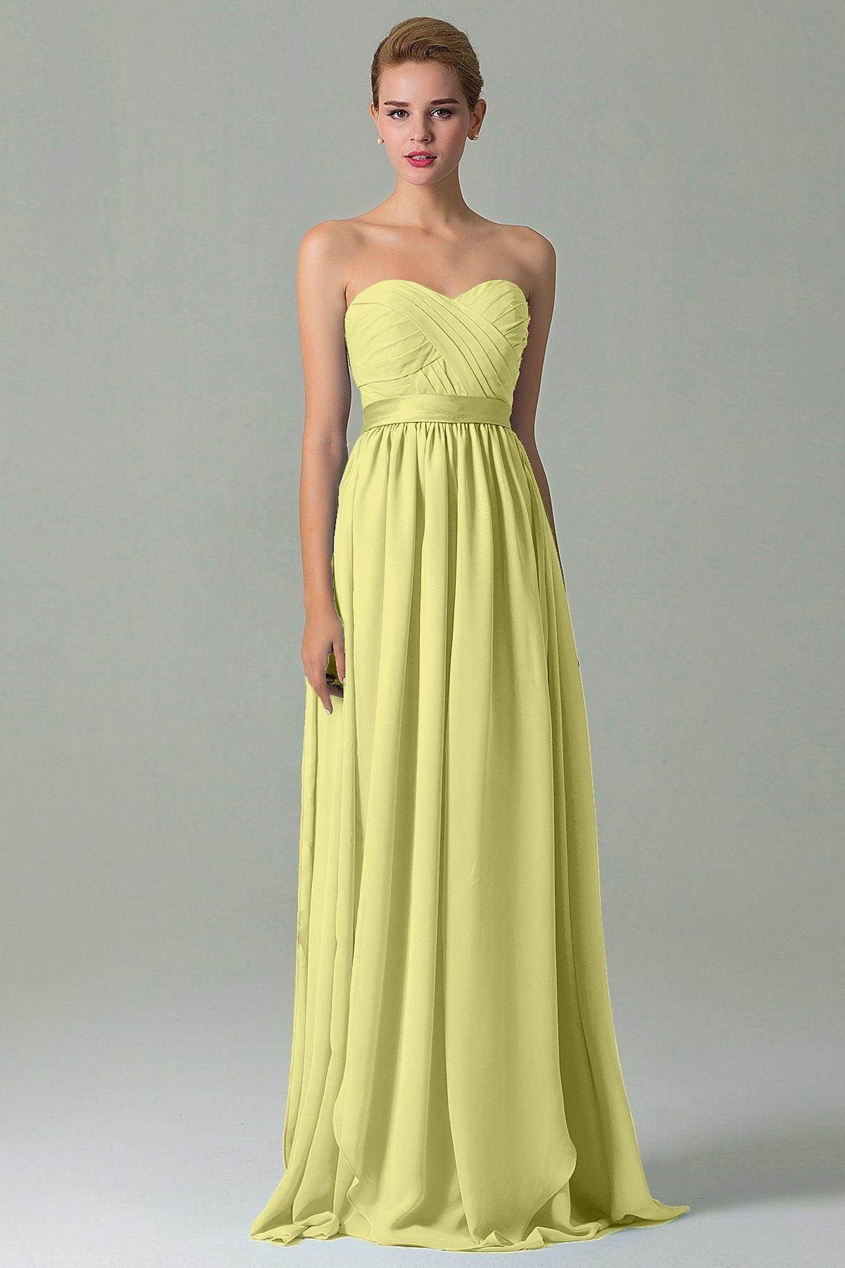 Sheath Floor Length Chiffon Bridesmaid Dress COZF140A1