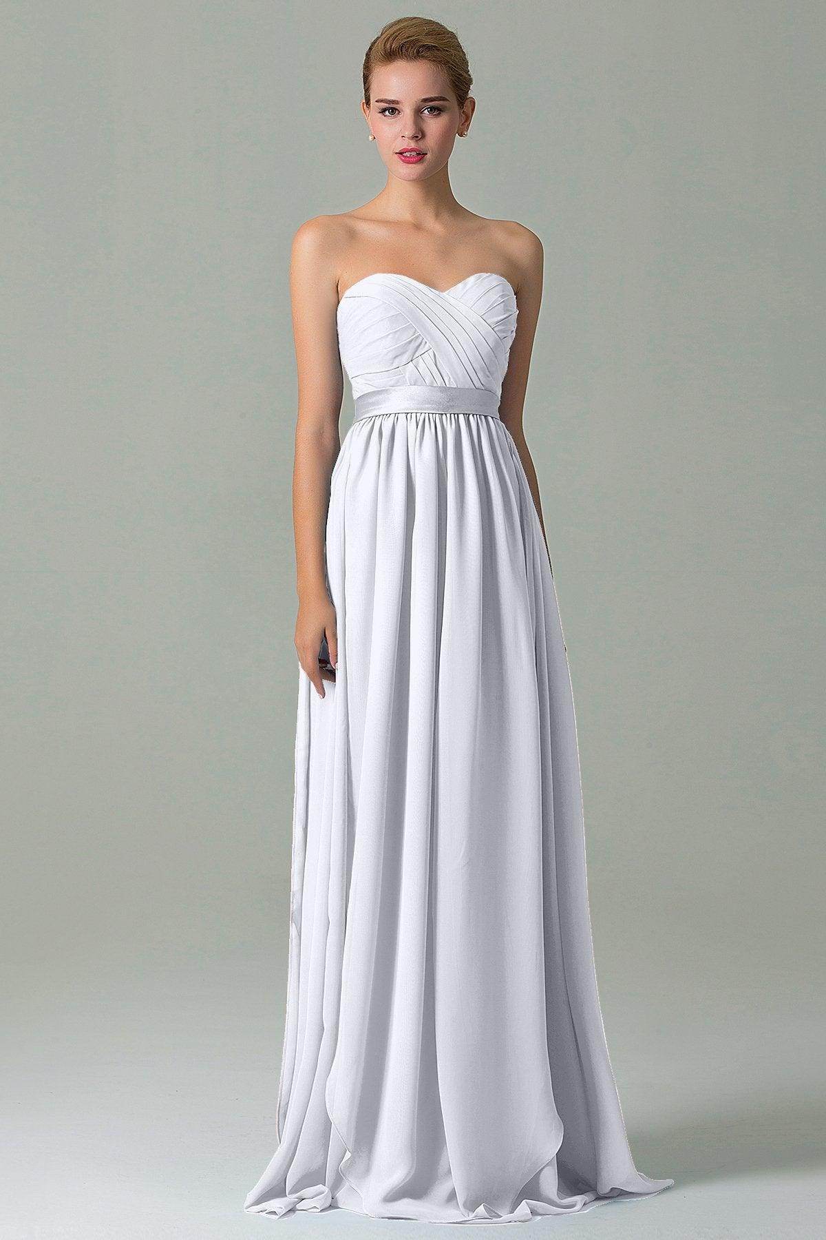Sheath Floor Length Chiffon Bridesmaid Dress COZF140A1