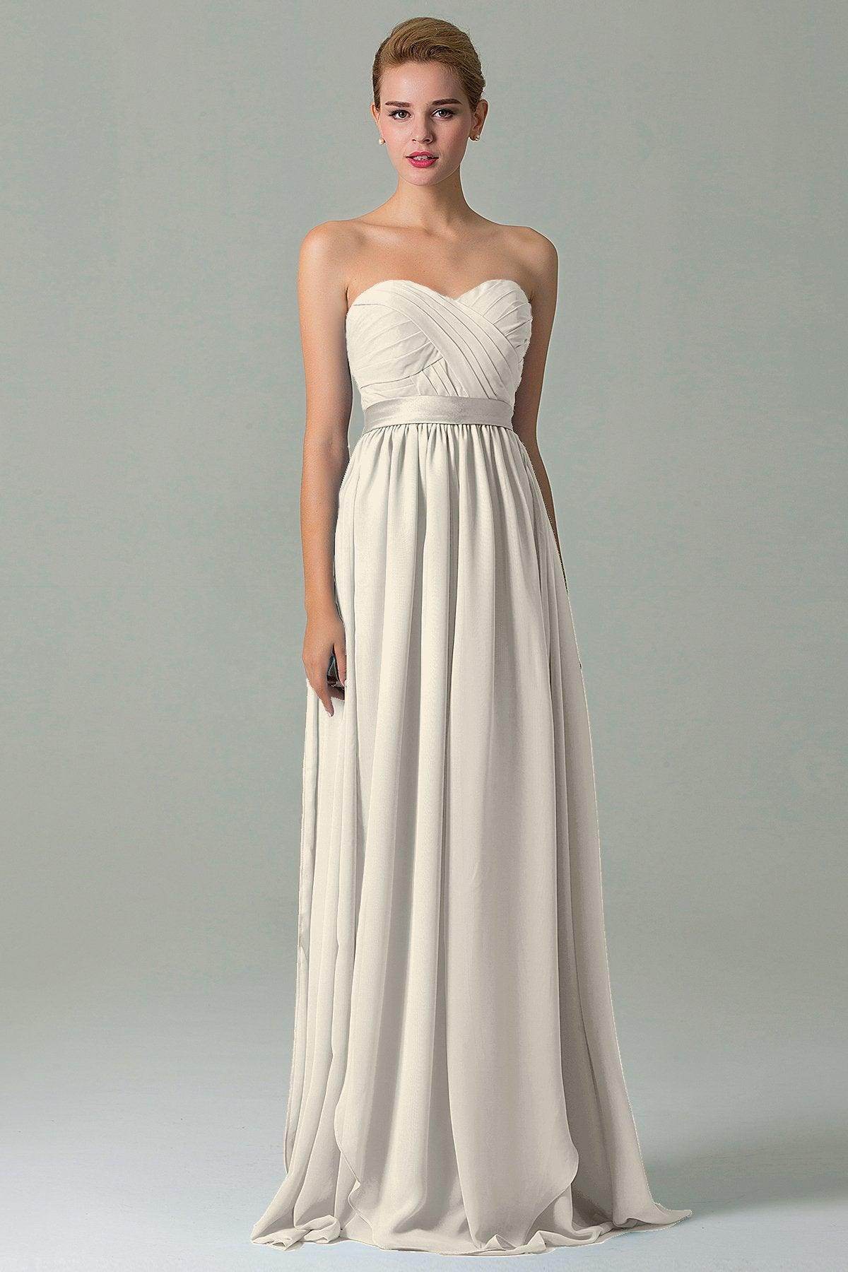 Sheath Floor Length Chiffon Bridesmaid Dress COZF140A1