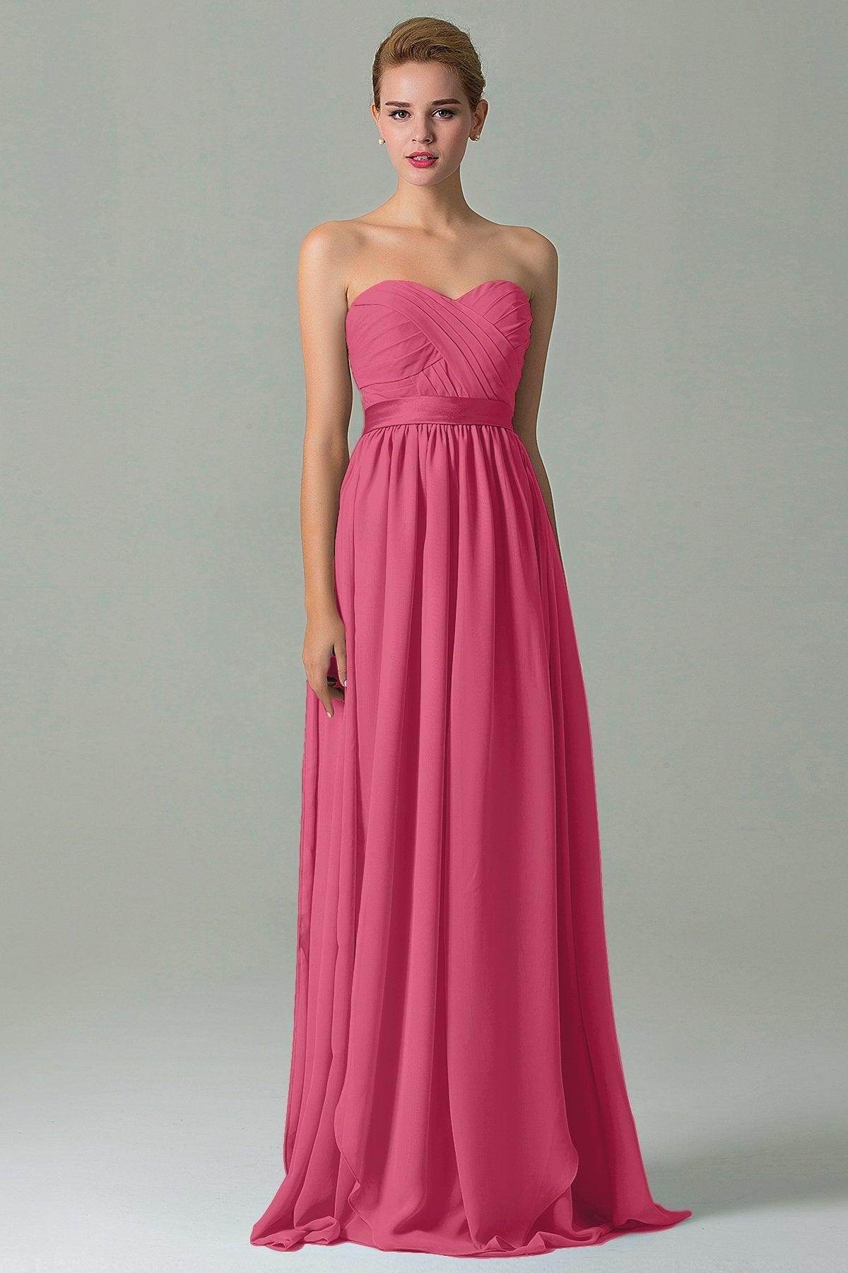 Sheath Floor Length Chiffon Bridesmaid Dress COZF140A1