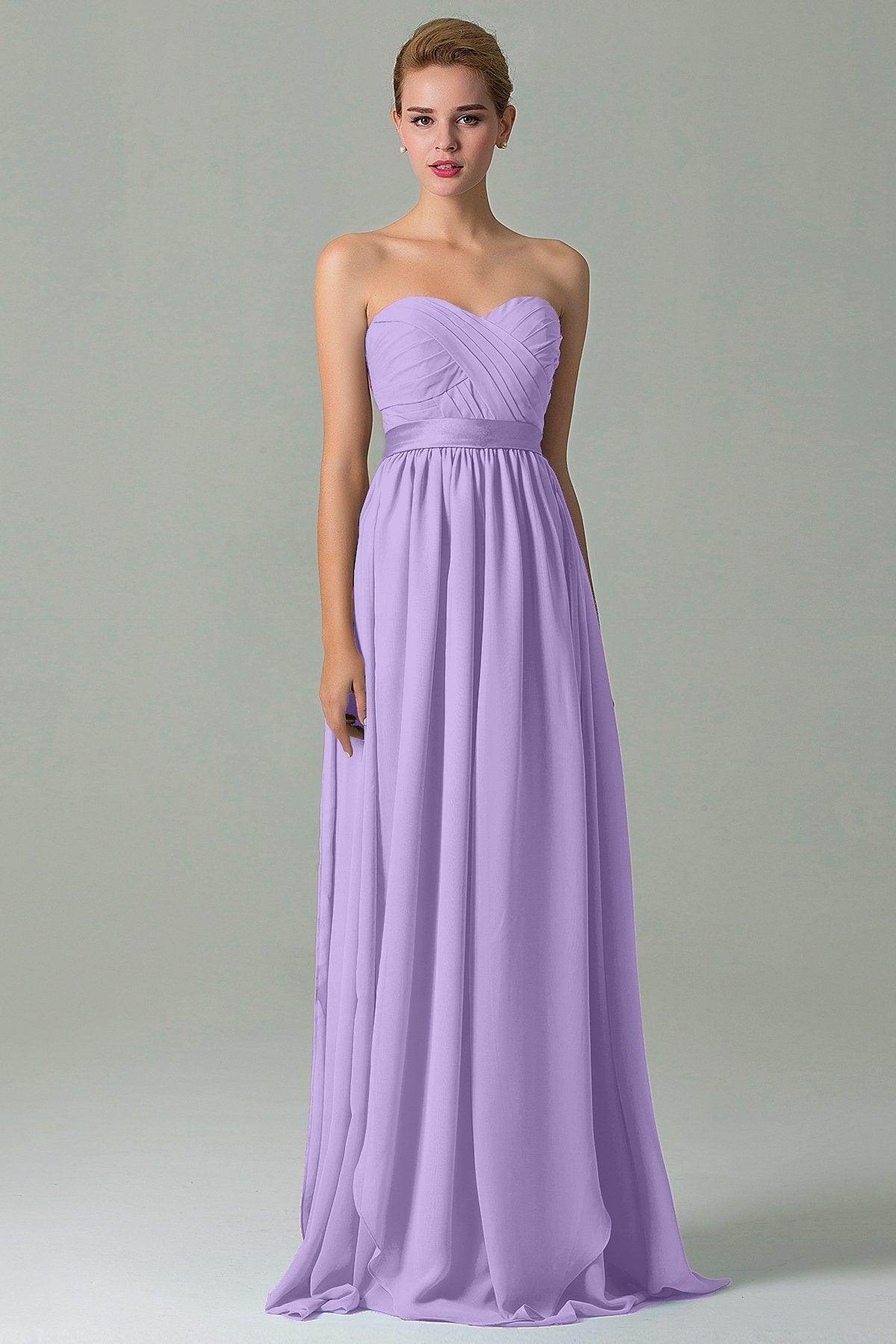 Sheath Floor Length Chiffon Bridesmaid Dress COZF140A1