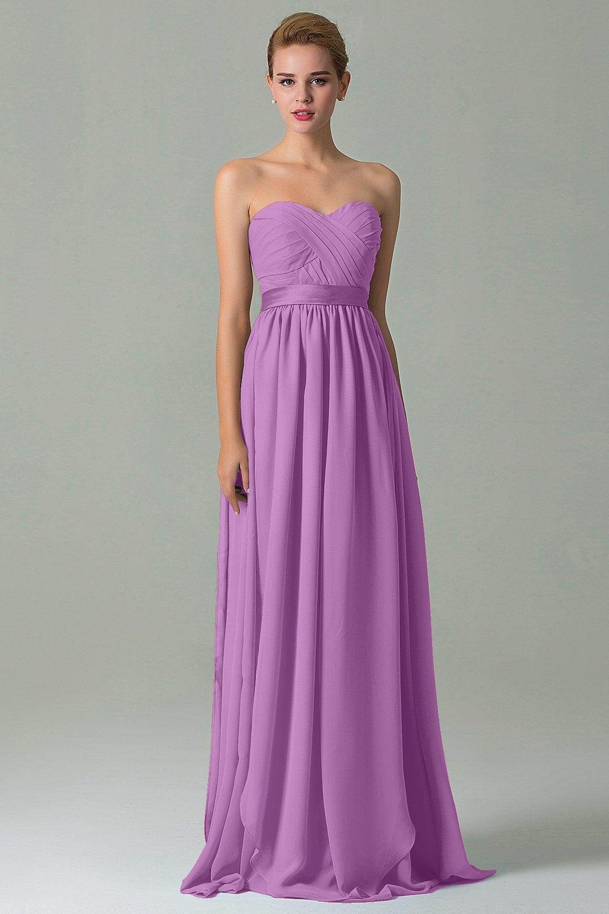 Sheath Floor Length Chiffon Bridesmaid Dress COZF140A1