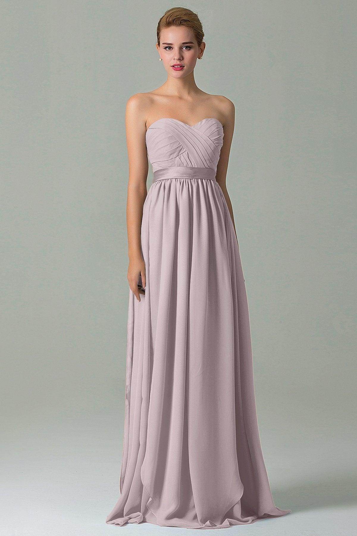Sheath Floor Length Chiffon Bridesmaid Dress COZF140A1