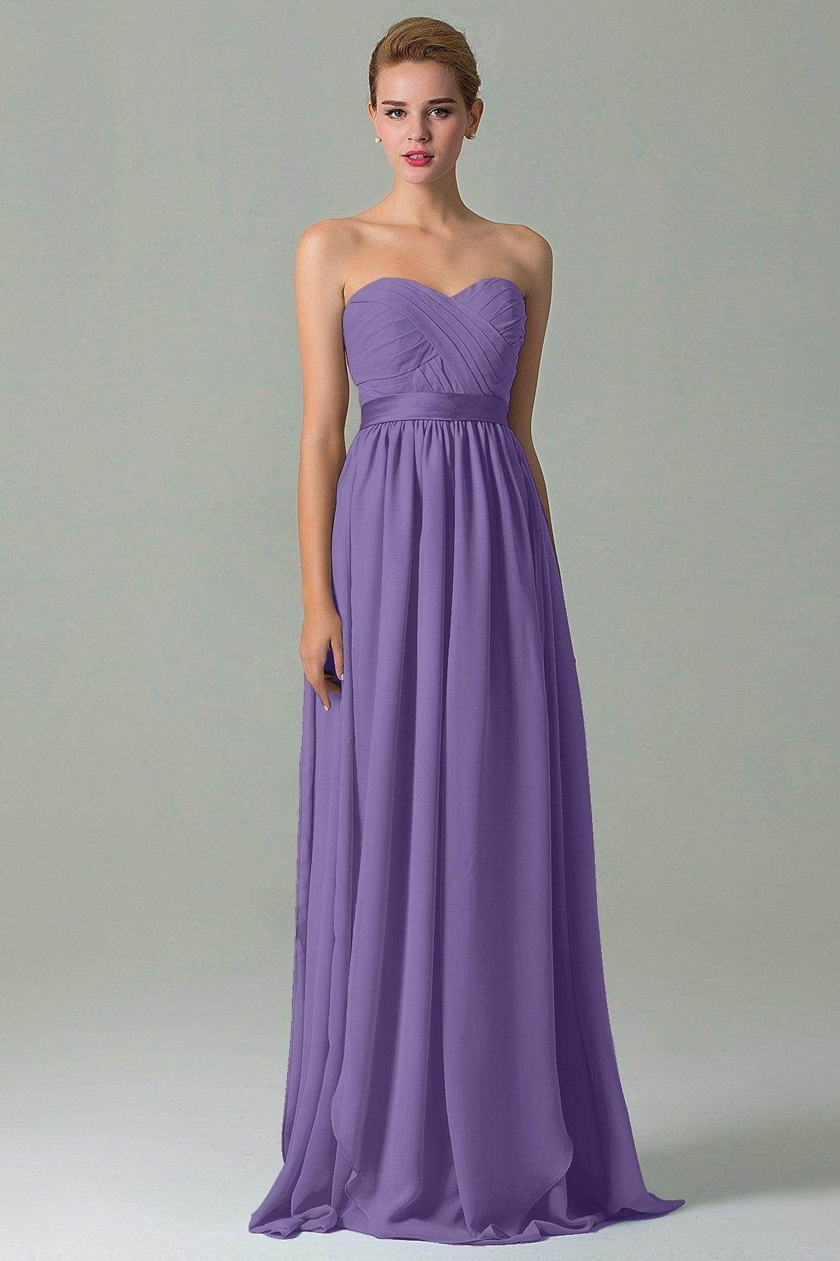 Sheath Floor Length Chiffon Bridesmaid Dress COZF140A1