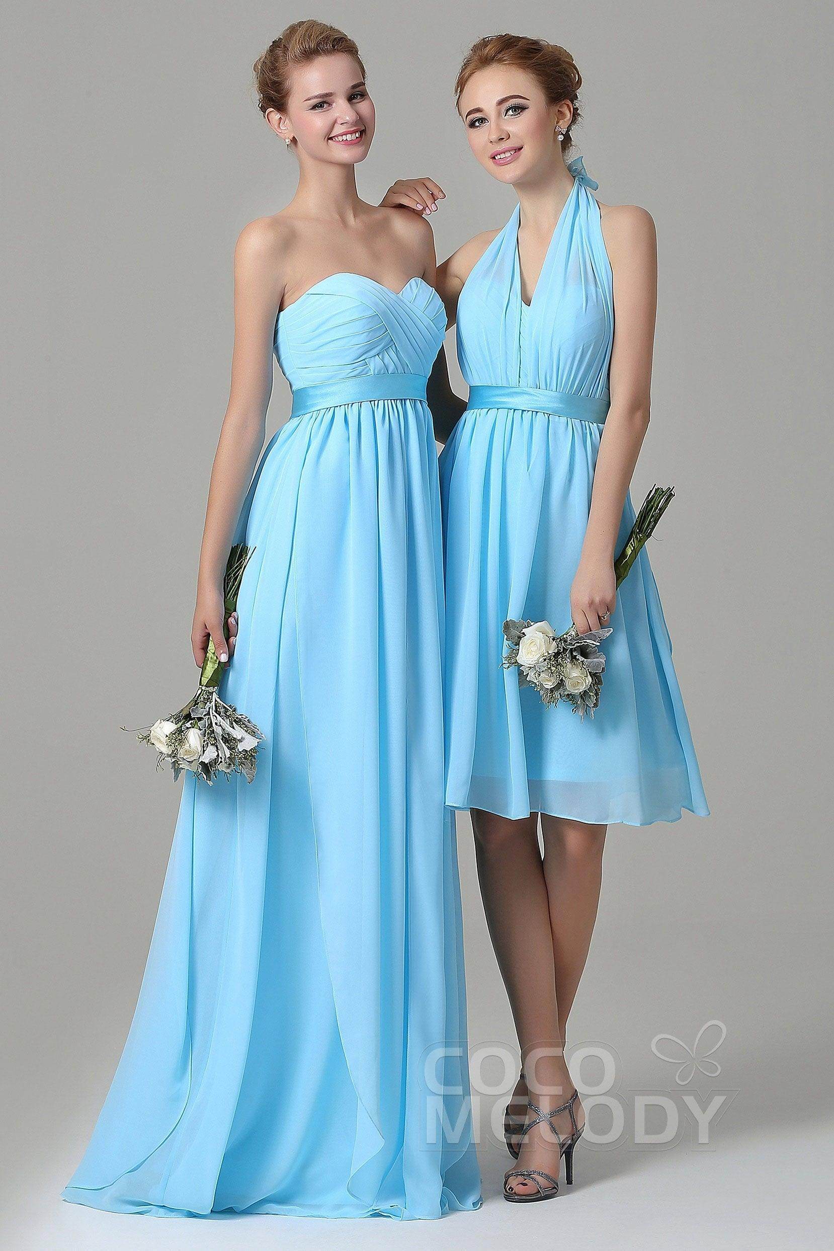 A-Line Knee Length Chiffon Bridesmaid Dress COZM14050