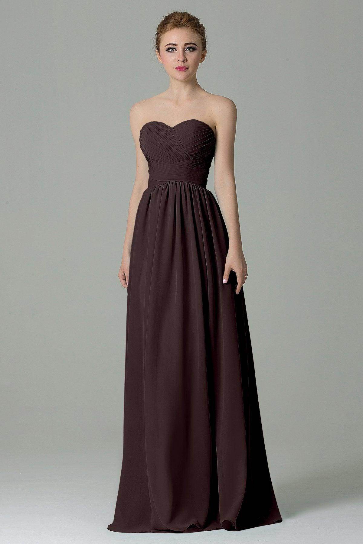 Sheath Floor Length Chiffon Bridesmaid Dress COZF1500C