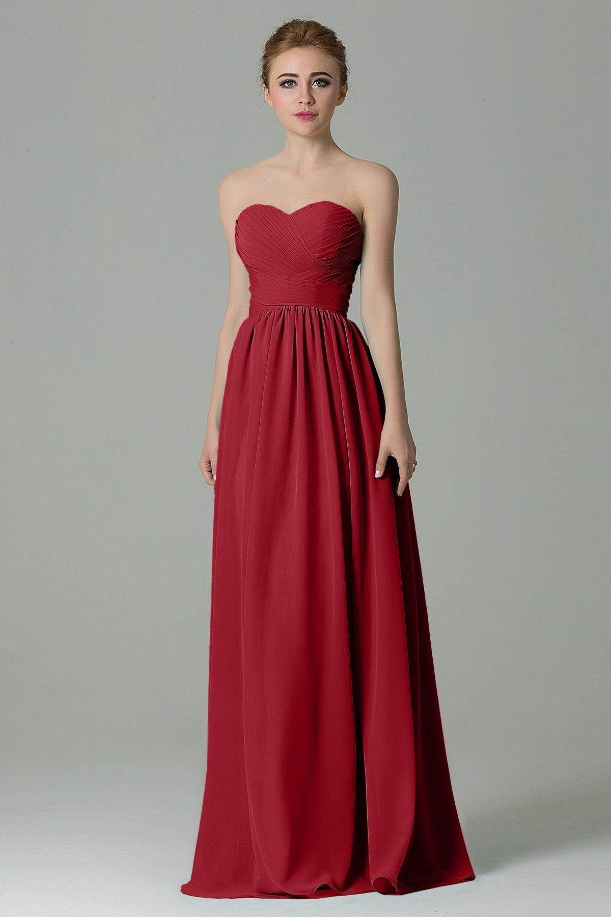 Sheath Floor Length Chiffon Bridesmaid Dress COZF1500C