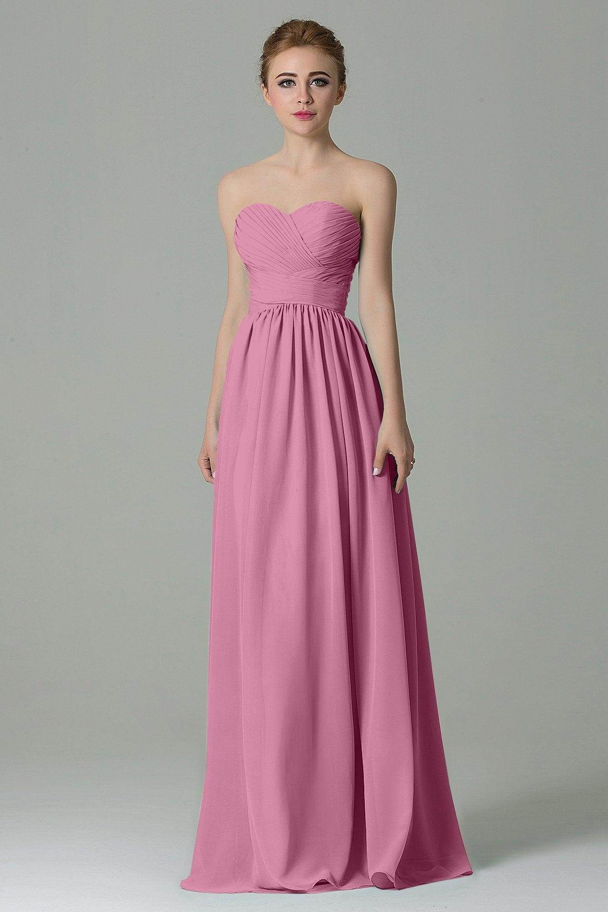 Sheath Floor Length Chiffon Bridesmaid Dress COZF1500C