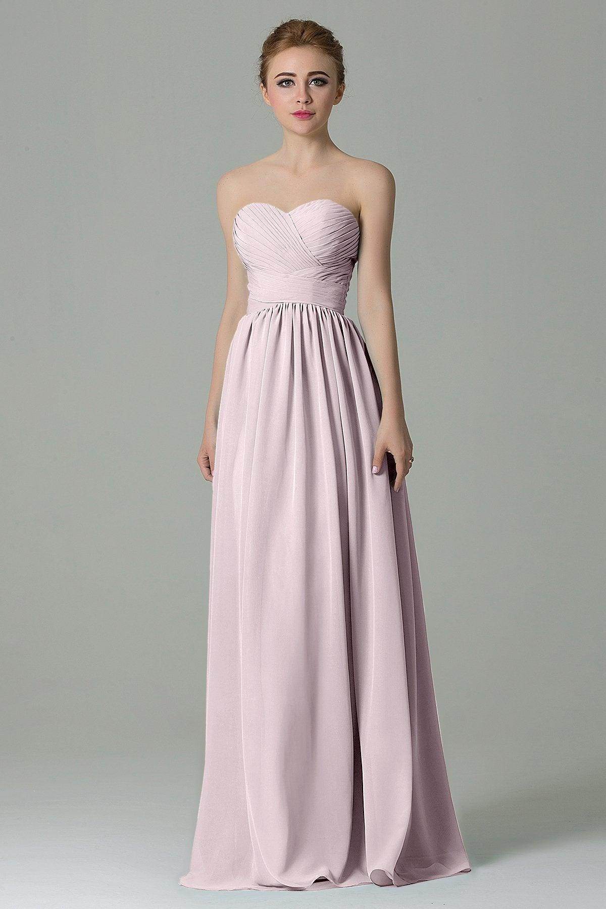 Sheath Floor Length Chiffon Bridesmaid Dress COZF1500C