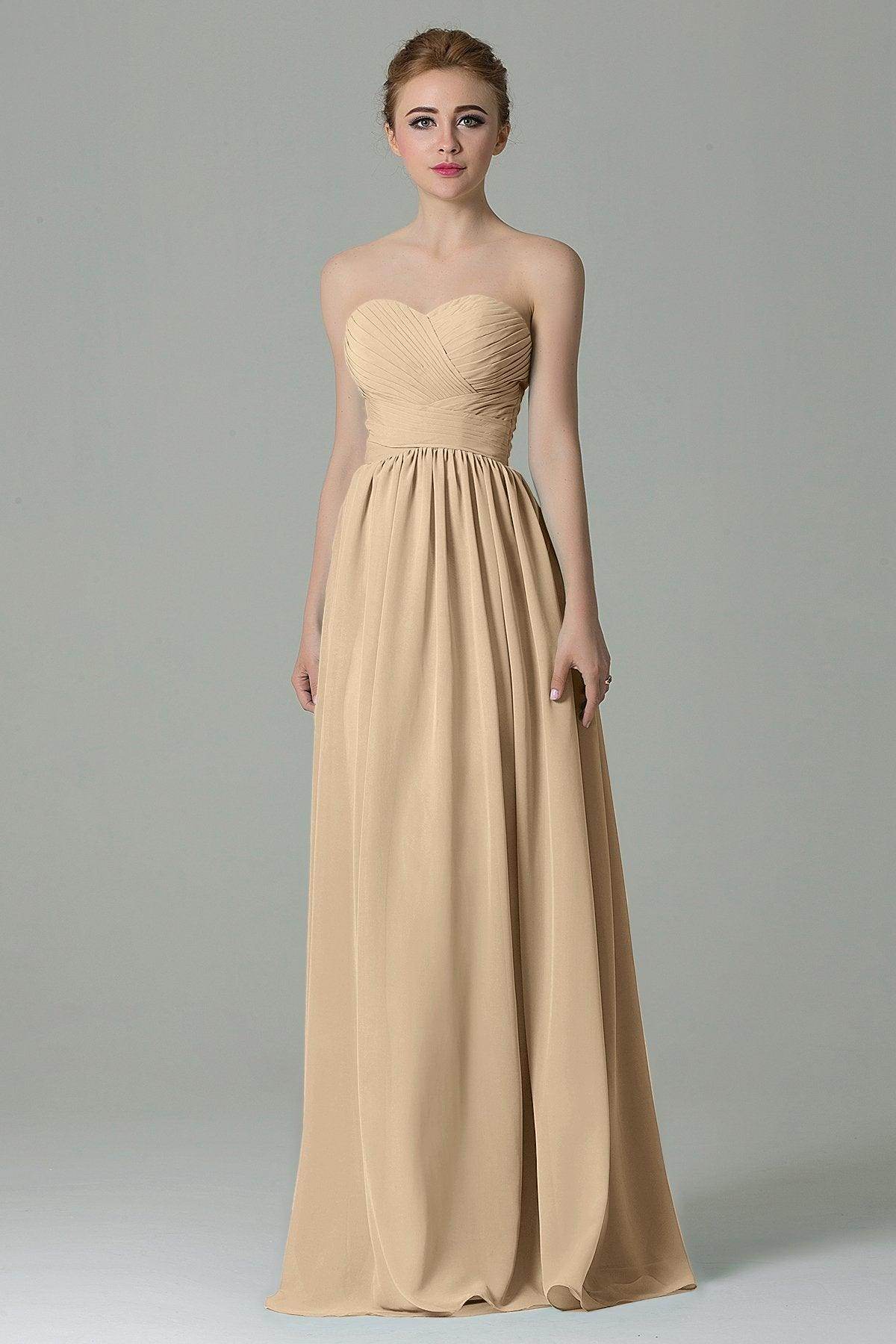 Sheath Floor Length Chiffon Bridesmaid Dress COZF1500C