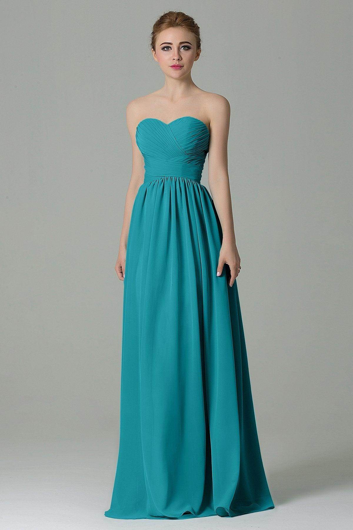 Sheath Floor Length Chiffon Bridesmaid Dress COZF1500C