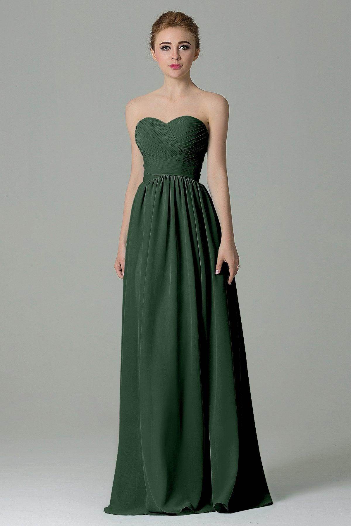 Sheath Floor Length Chiffon Bridesmaid Dress COZF1500C