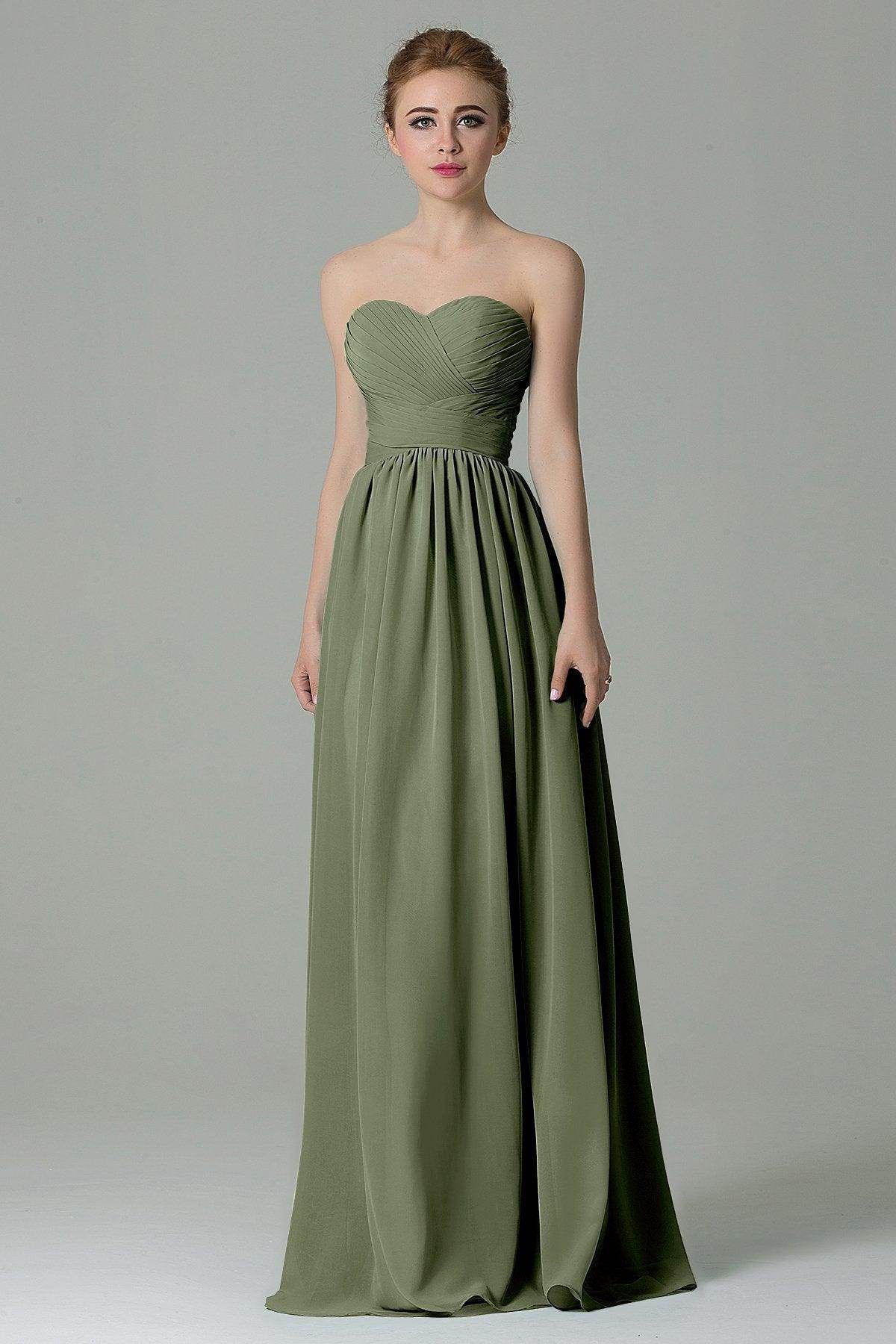 Sheath Floor Length Chiffon Bridesmaid Dress COZF1500C