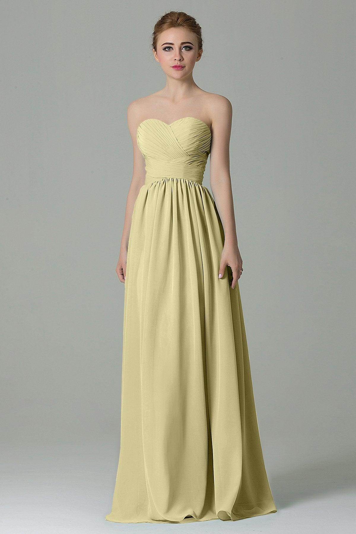 Sheath Floor Length Chiffon Bridesmaid Dress COZF1500C