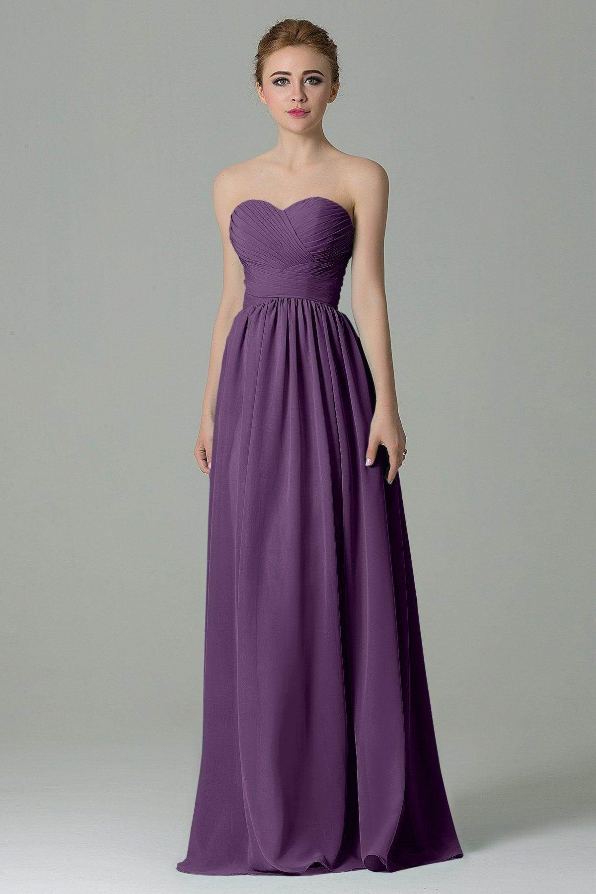 Sheath Floor Length Chiffon Bridesmaid Dress COZF1500C