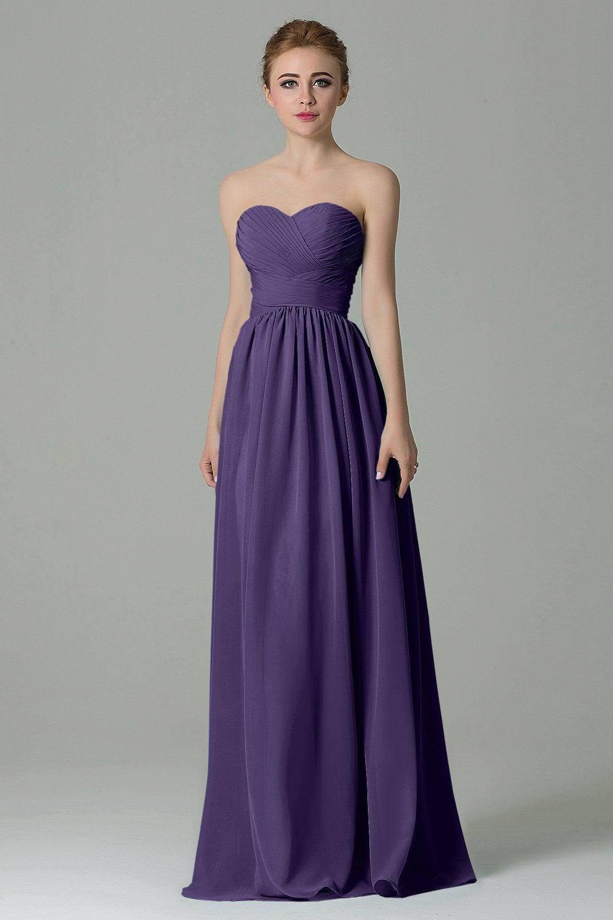 Sheath Floor Length Chiffon Bridesmaid Dress COZF1500C