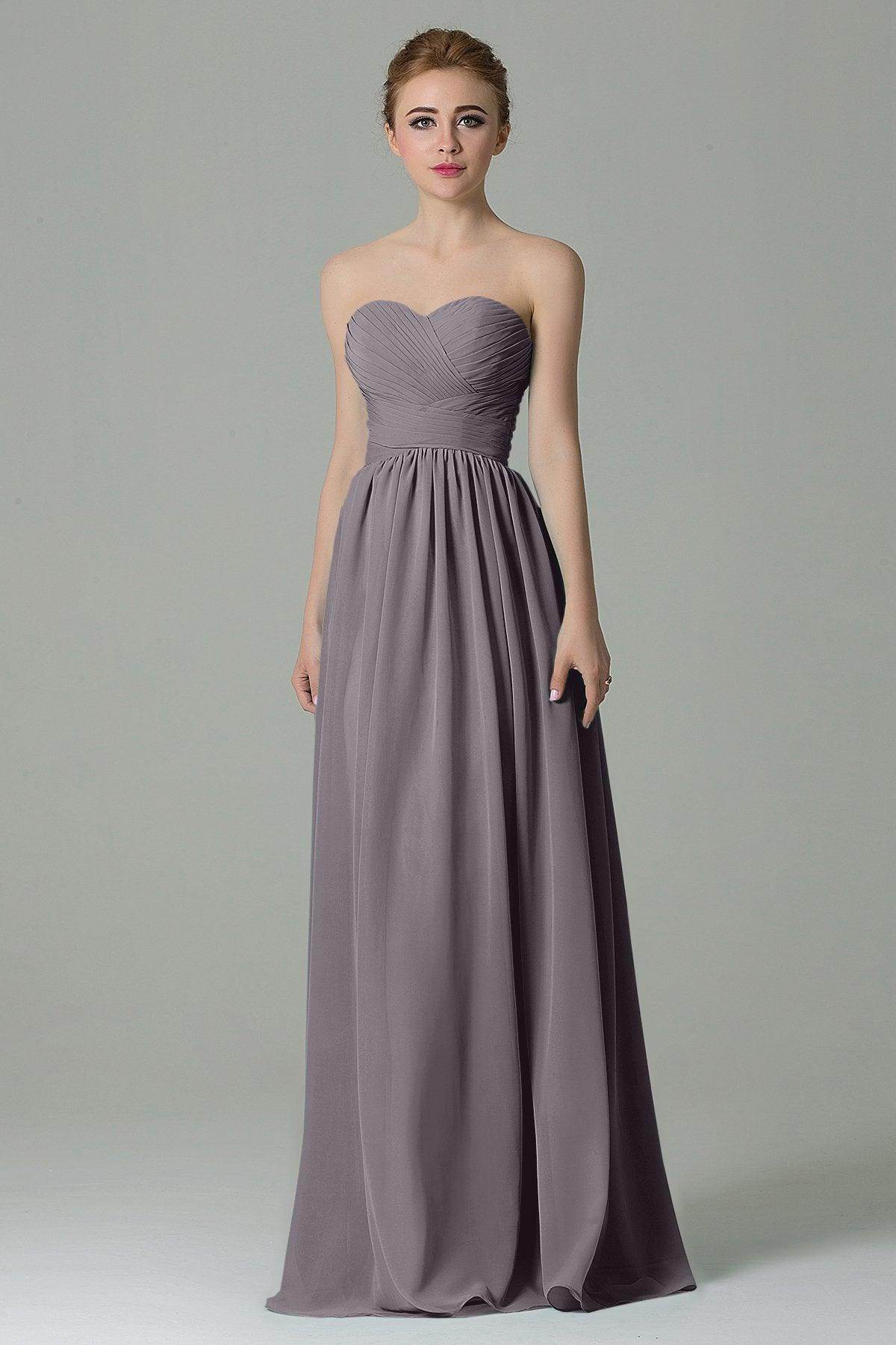 Sheath Floor Length Chiffon Bridesmaid Dress COZF1500C