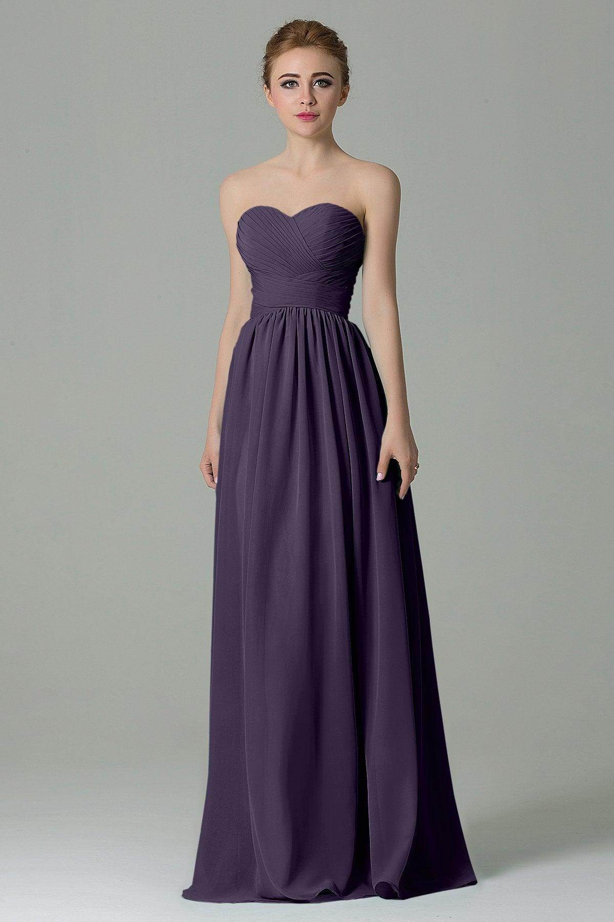Sheath Floor Length Chiffon Bridesmaid Dress COZF1500C