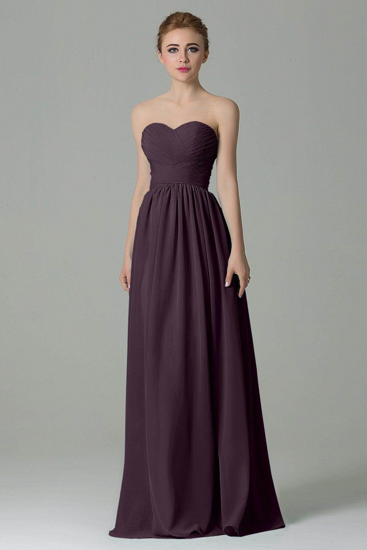 Sheath Floor Length Chiffon Bridesmaid Dress COZF1500C