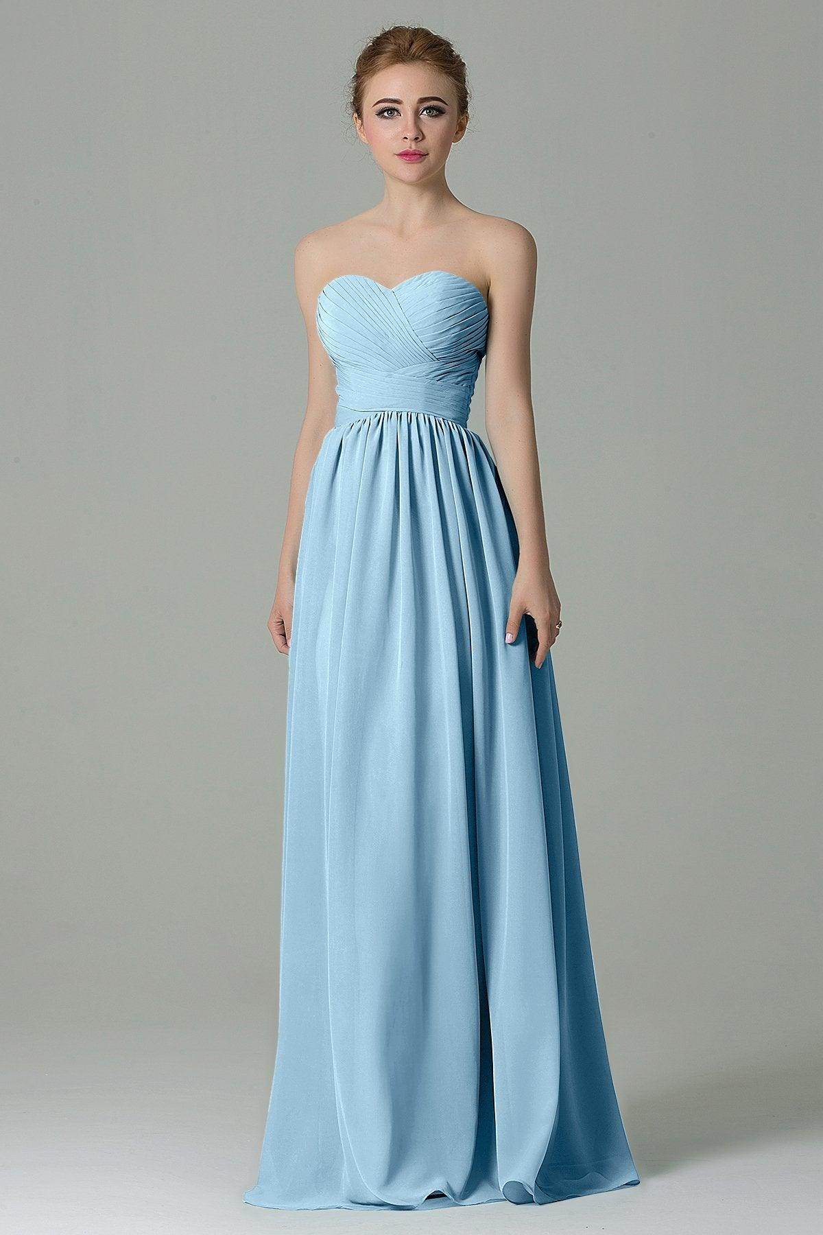 Sheath Floor Length Chiffon Bridesmaid Dress COZF1500C