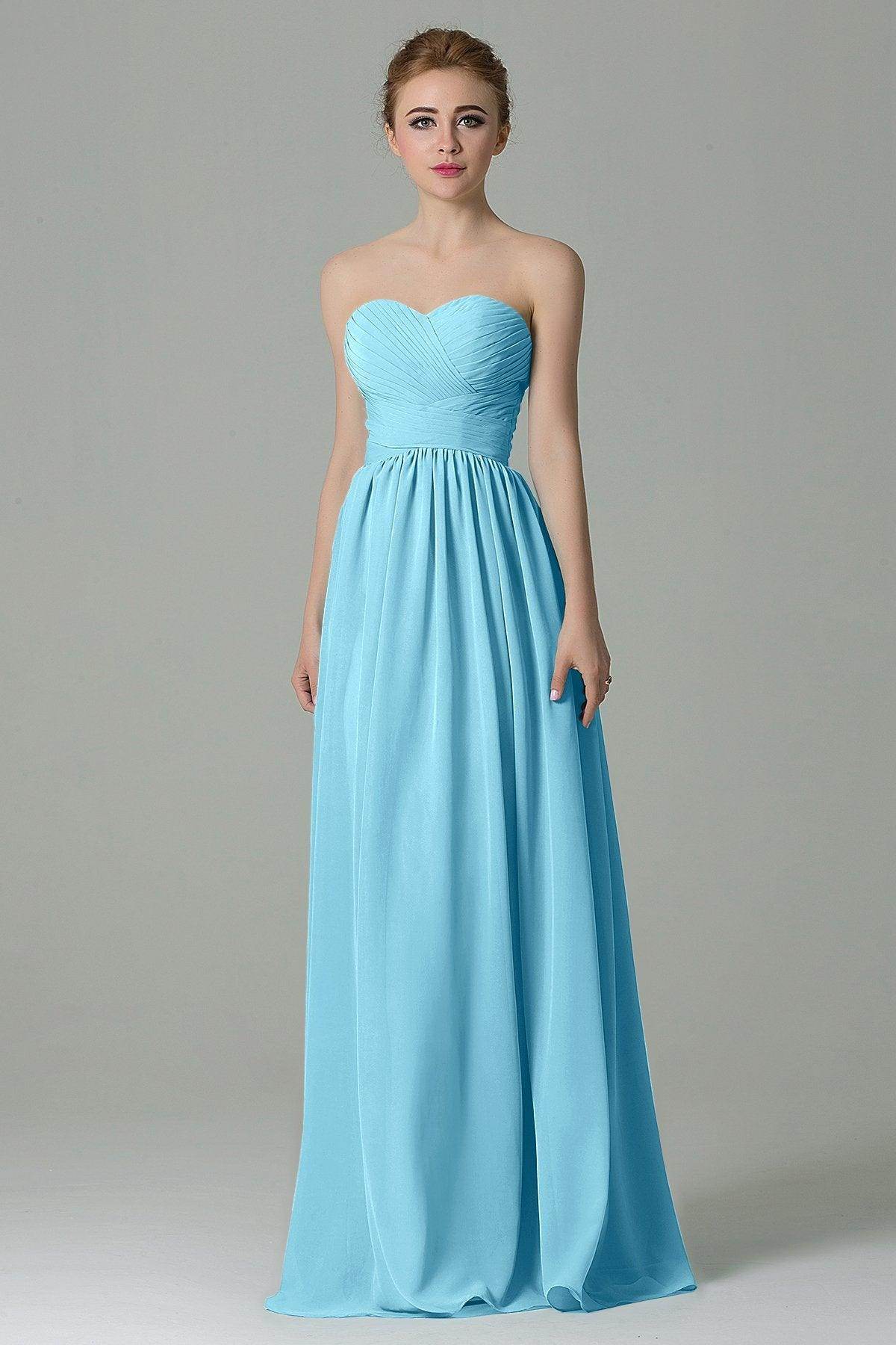 Sheath Floor Length Chiffon Bridesmaid Dress COZF1500C