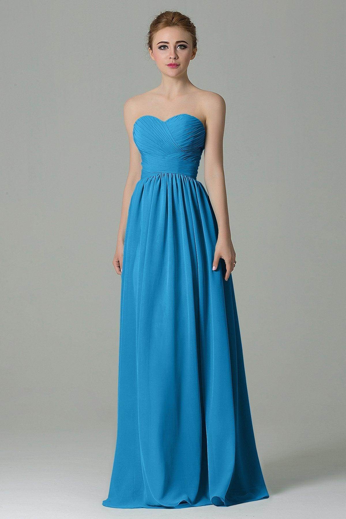 Sheath Floor Length Chiffon Bridesmaid Dress COZF1500C