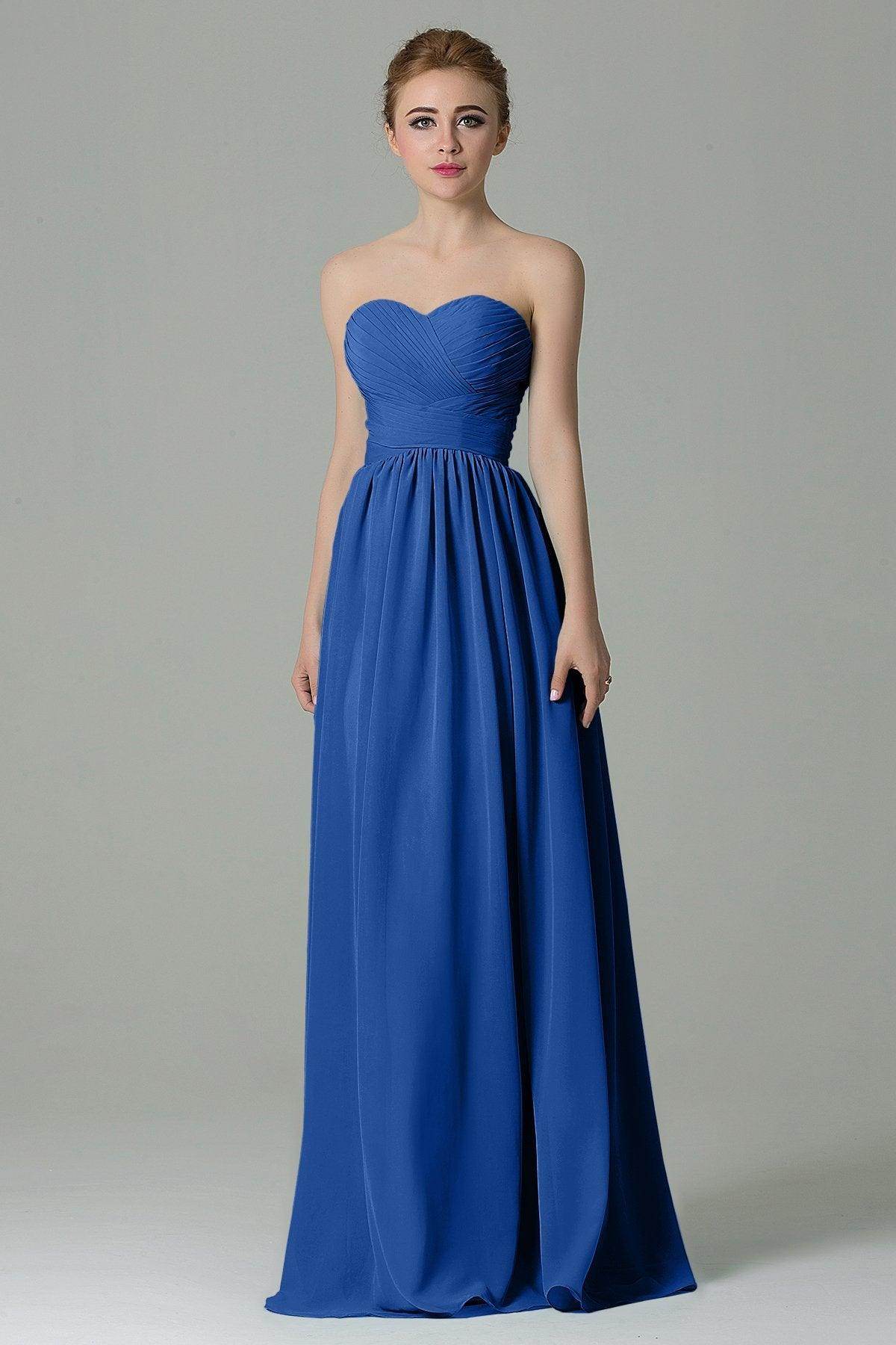Sheath Floor Length Chiffon Bridesmaid Dress COZF1500C