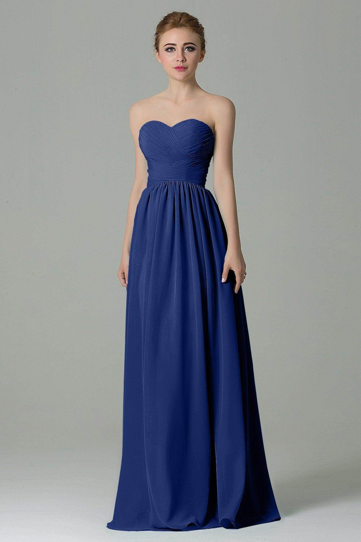 Sheath Floor Length Chiffon Bridesmaid Dress COZF1500C