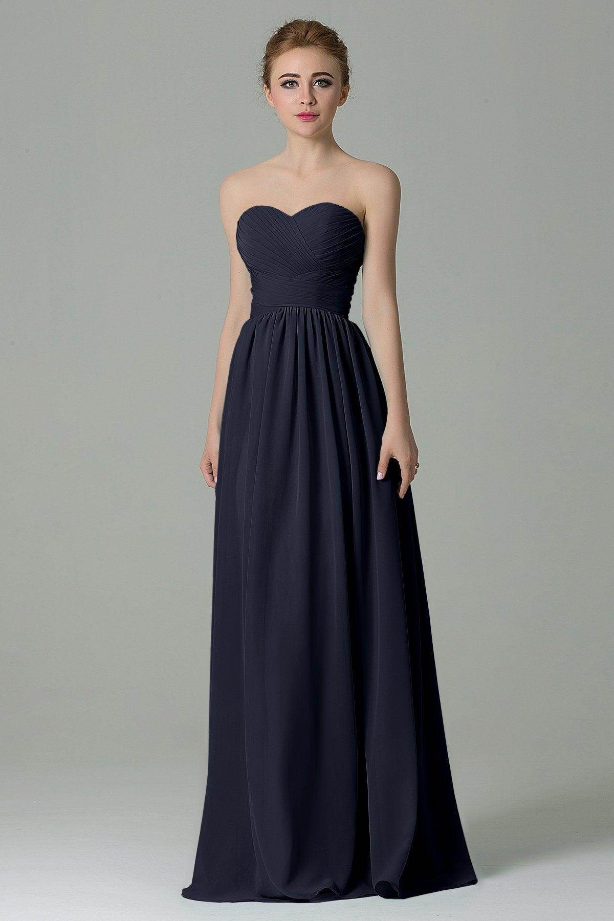 Sheath Floor Length Chiffon Bridesmaid Dress COZF1500C