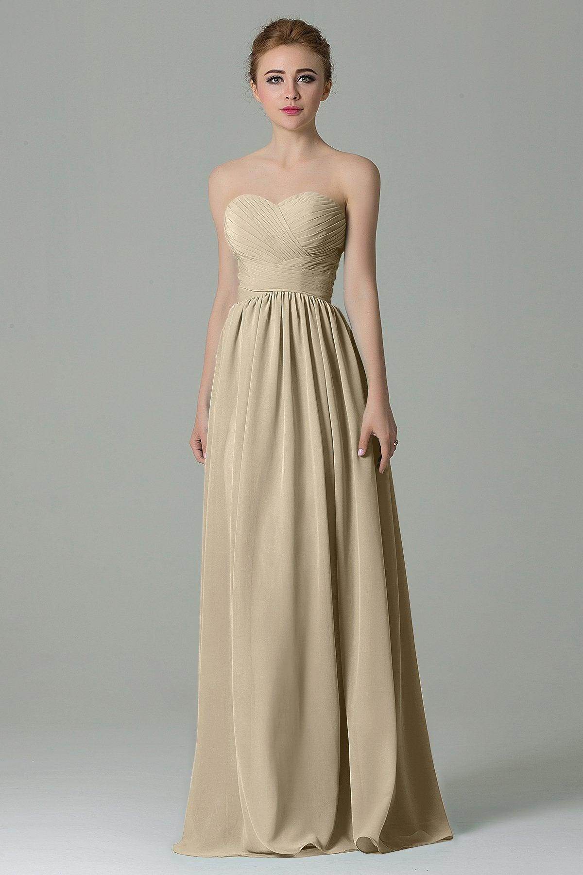 Sheath Floor Length Chiffon Bridesmaid Dress COZF1500C