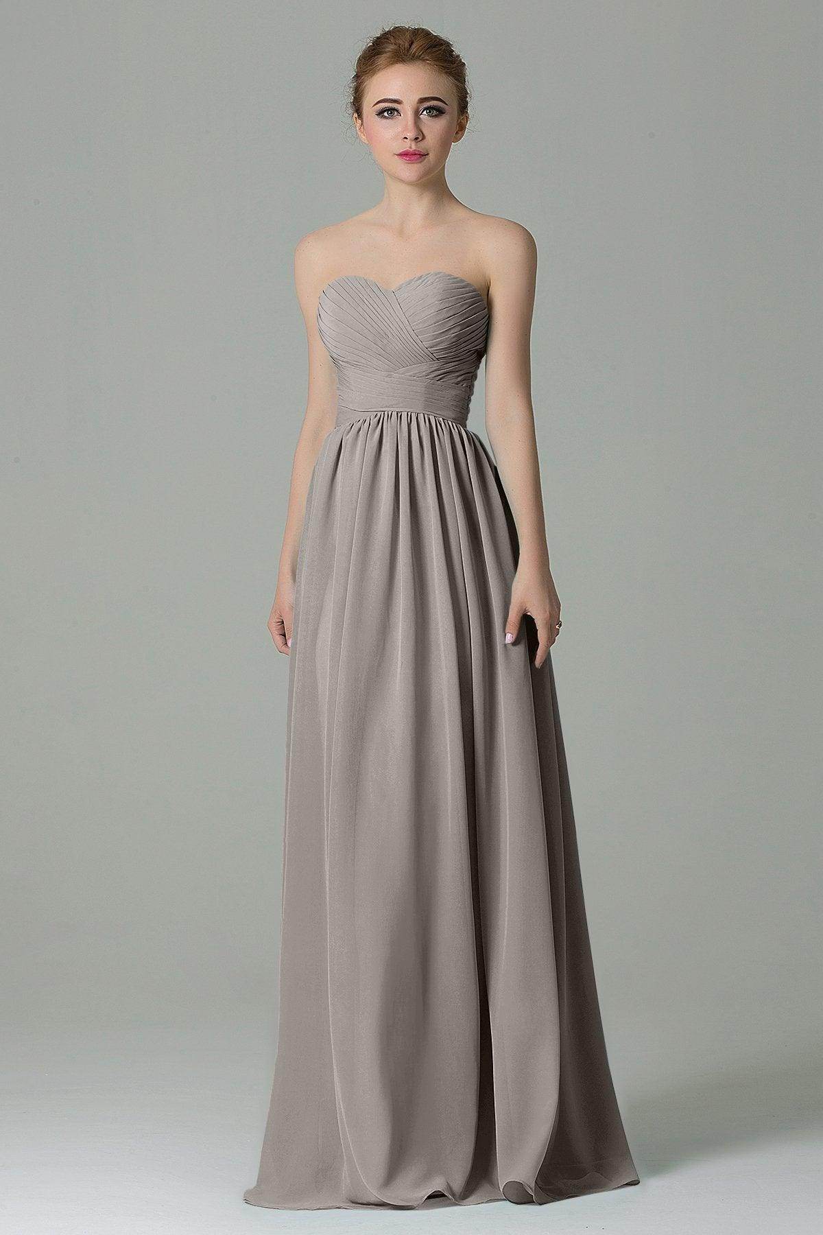 Sheath Floor Length Chiffon Bridesmaid Dress COZF1500C