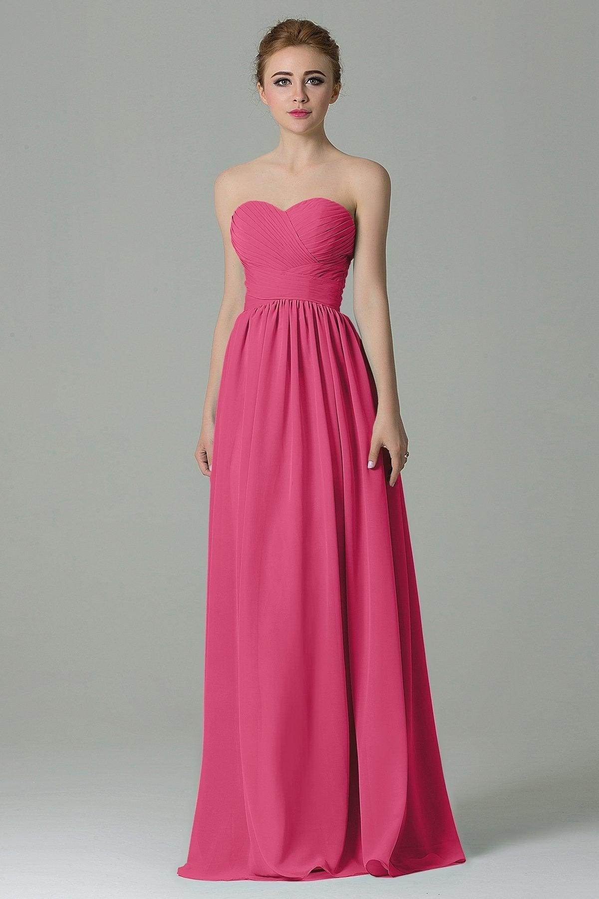 Sheath Floor Length Chiffon Bridesmaid Dress COZF1500C
