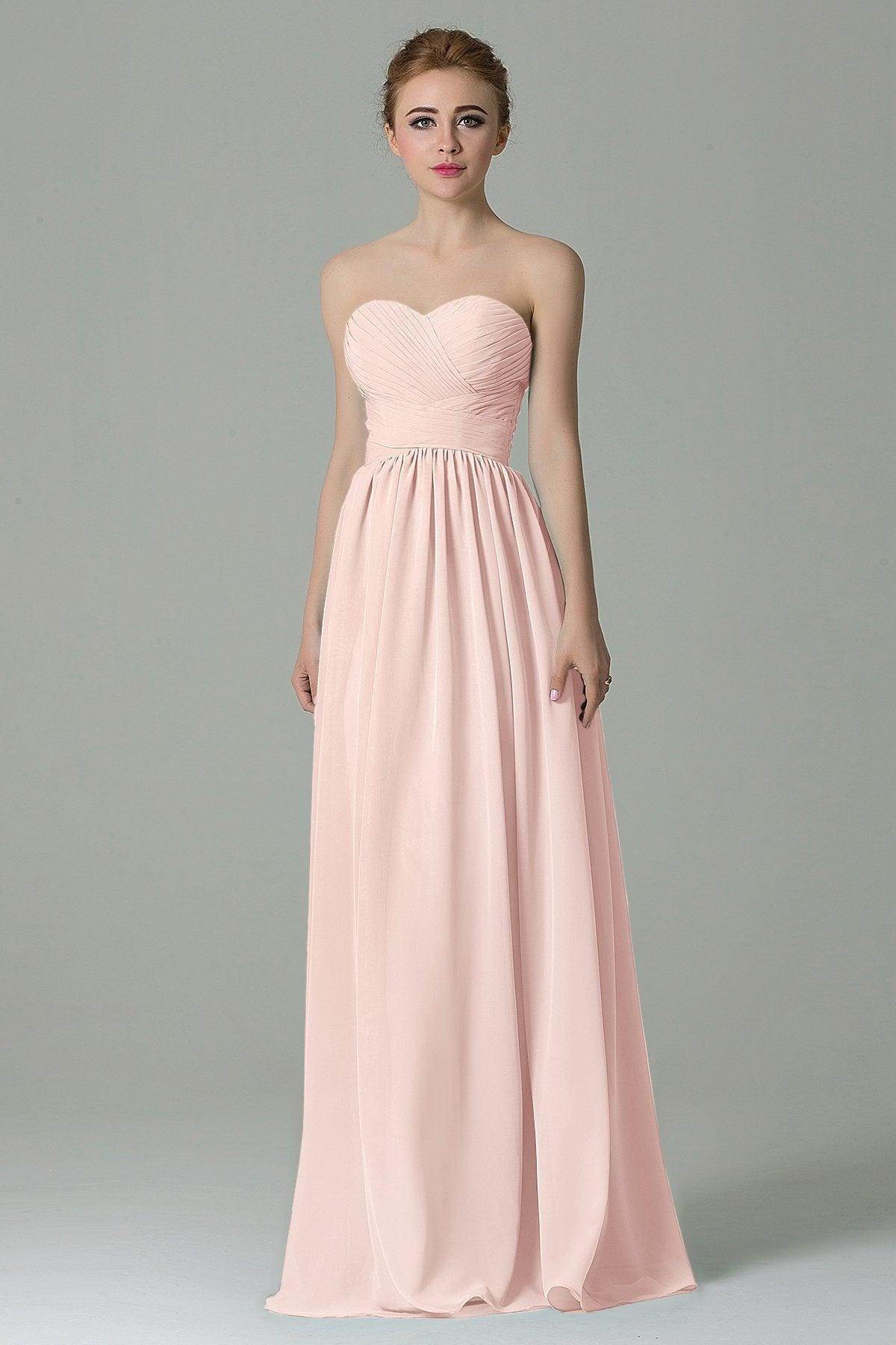 Sheath Floor Length Chiffon Bridesmaid Dress COZF1500C