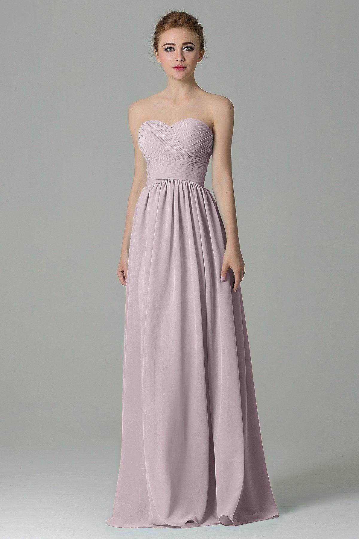 Sheath Floor Length Chiffon Bridesmaid Dress COZF1500C