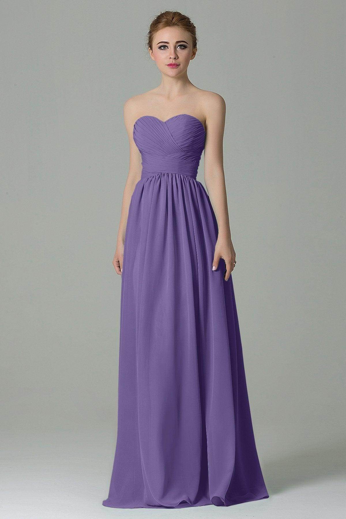 Sheath Floor Length Chiffon Bridesmaid Dress COZF1500C