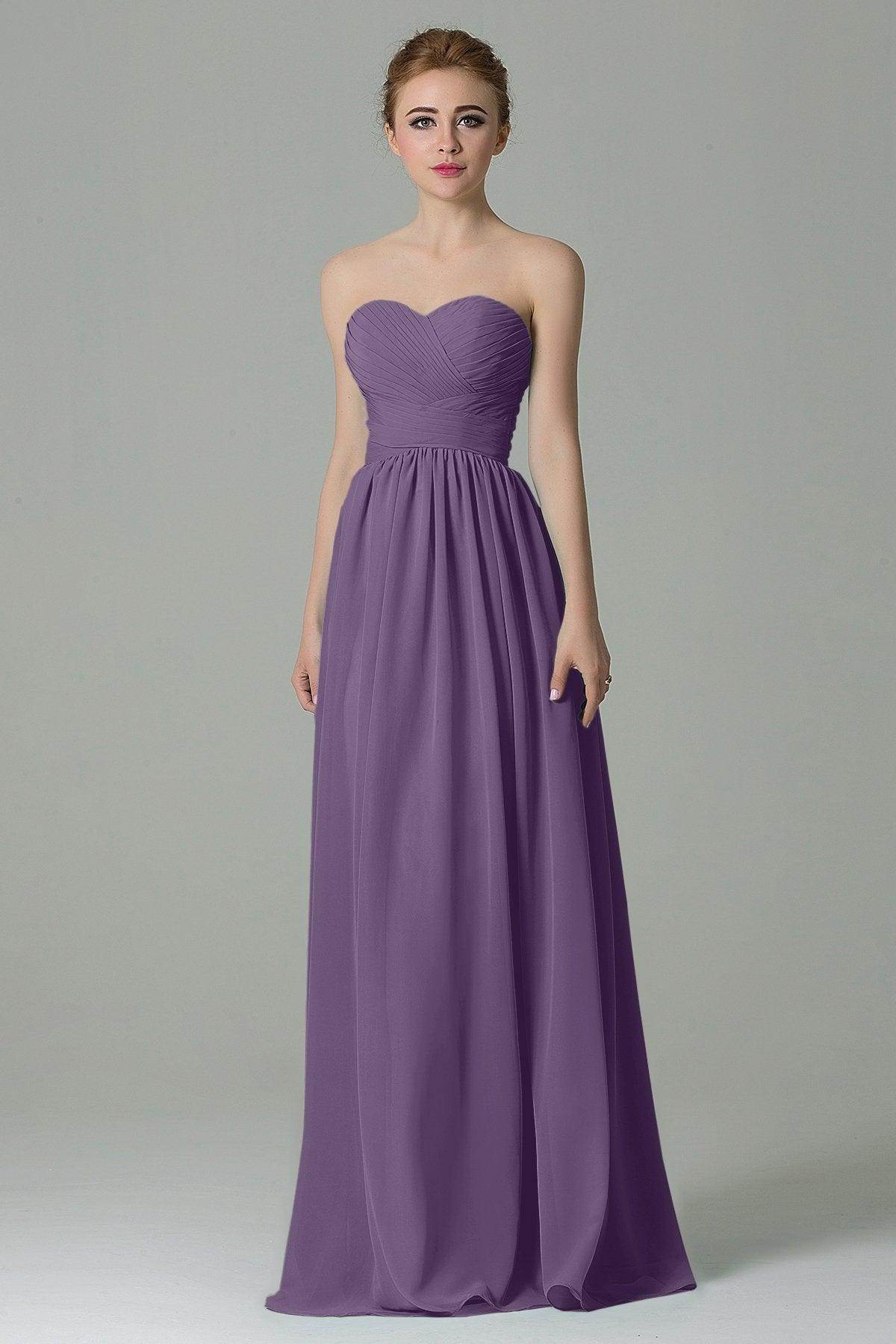 Sheath Floor Length Chiffon Bridesmaid Dress COZF1500C