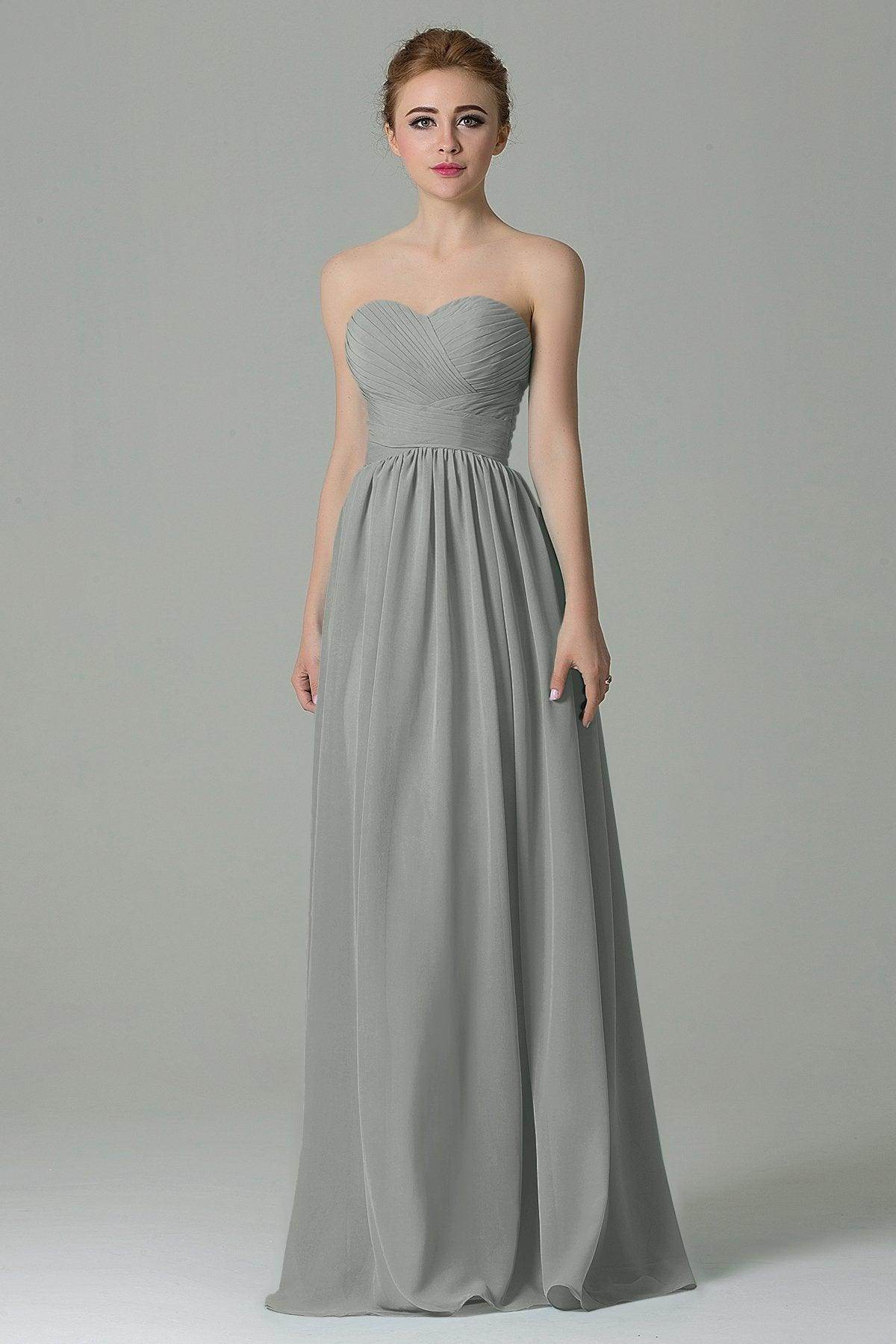 Sheath Floor Length Chiffon Bridesmaid Dress COZF1500C