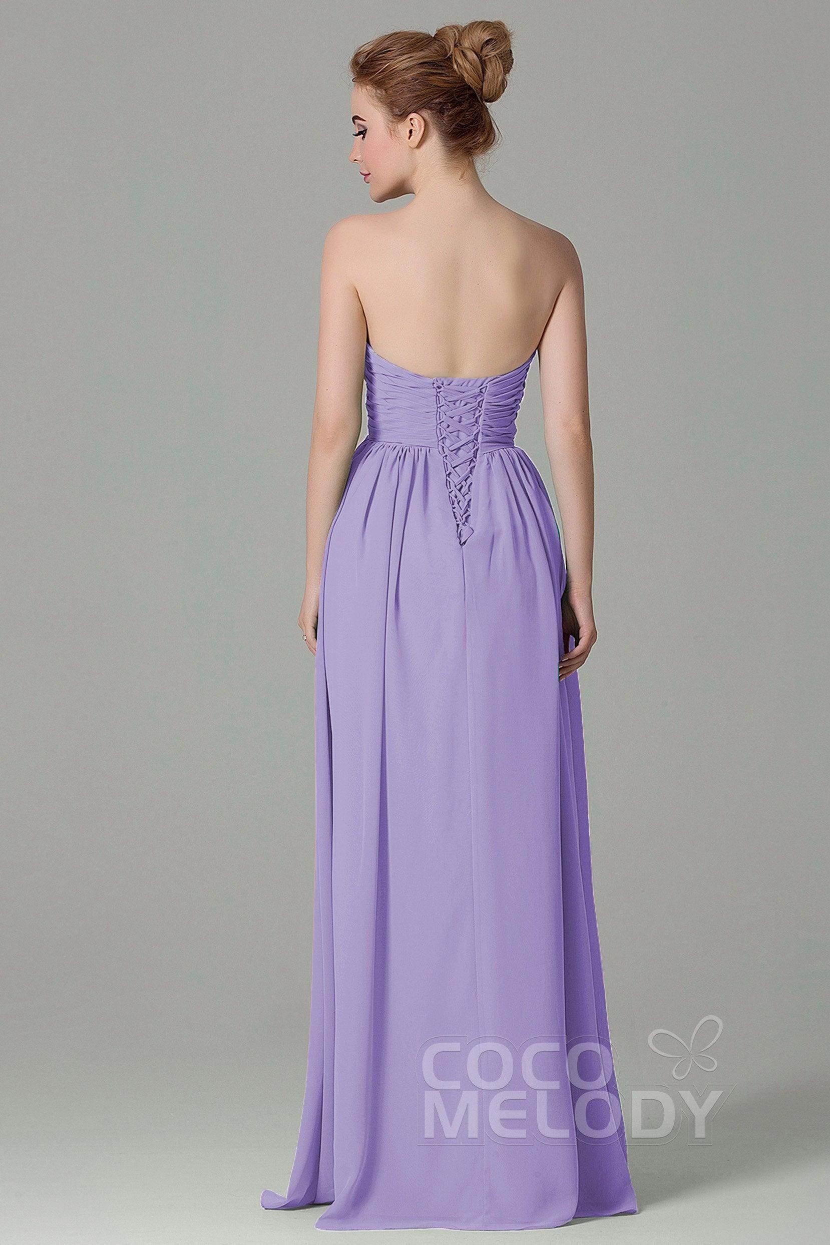 Sheath Floor Length Chiffon Bridesmaid Dress COZF1500C