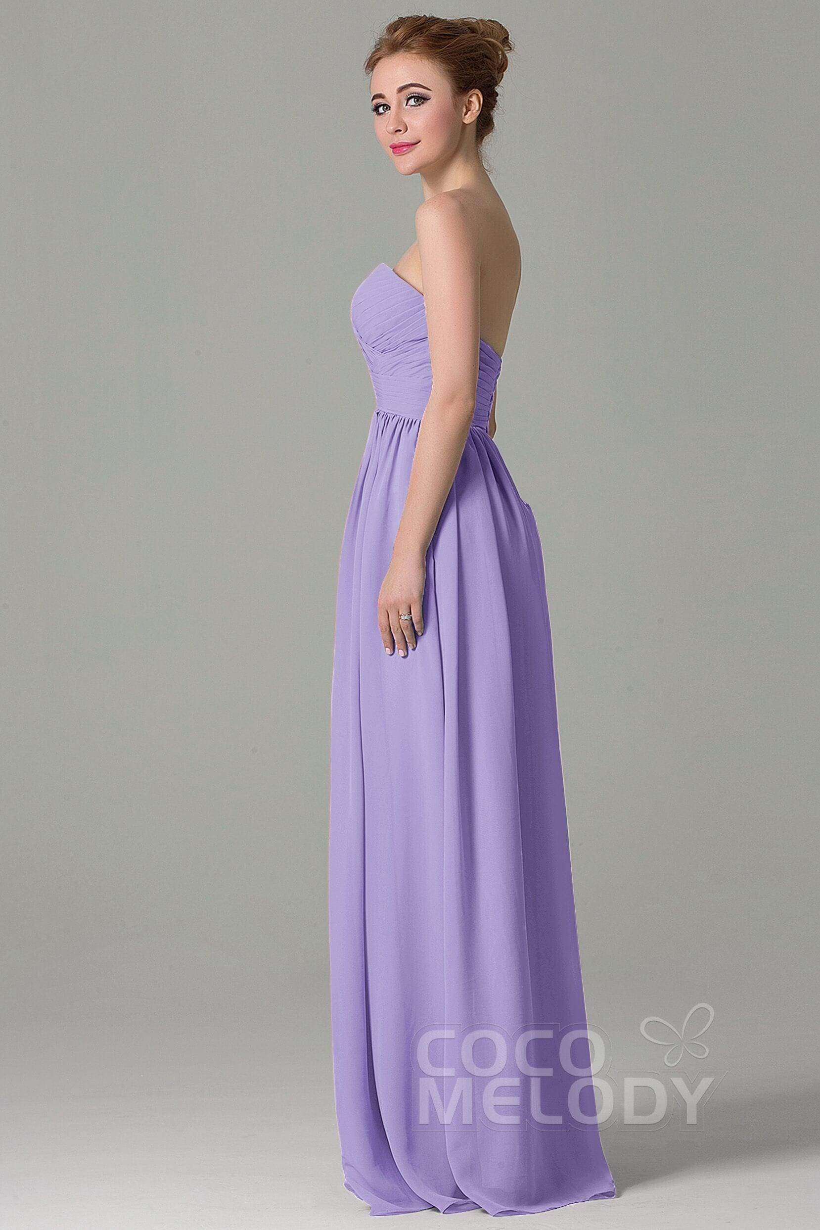 Sheath Floor Length Chiffon Bridesmaid Dress COZF1500C