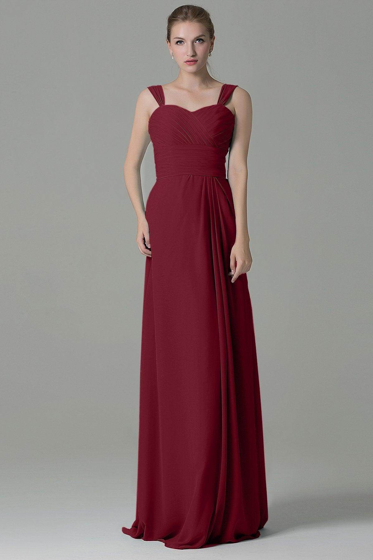 Sheath Floor Length Chiffon Bridesmaid Dress COZF1500D