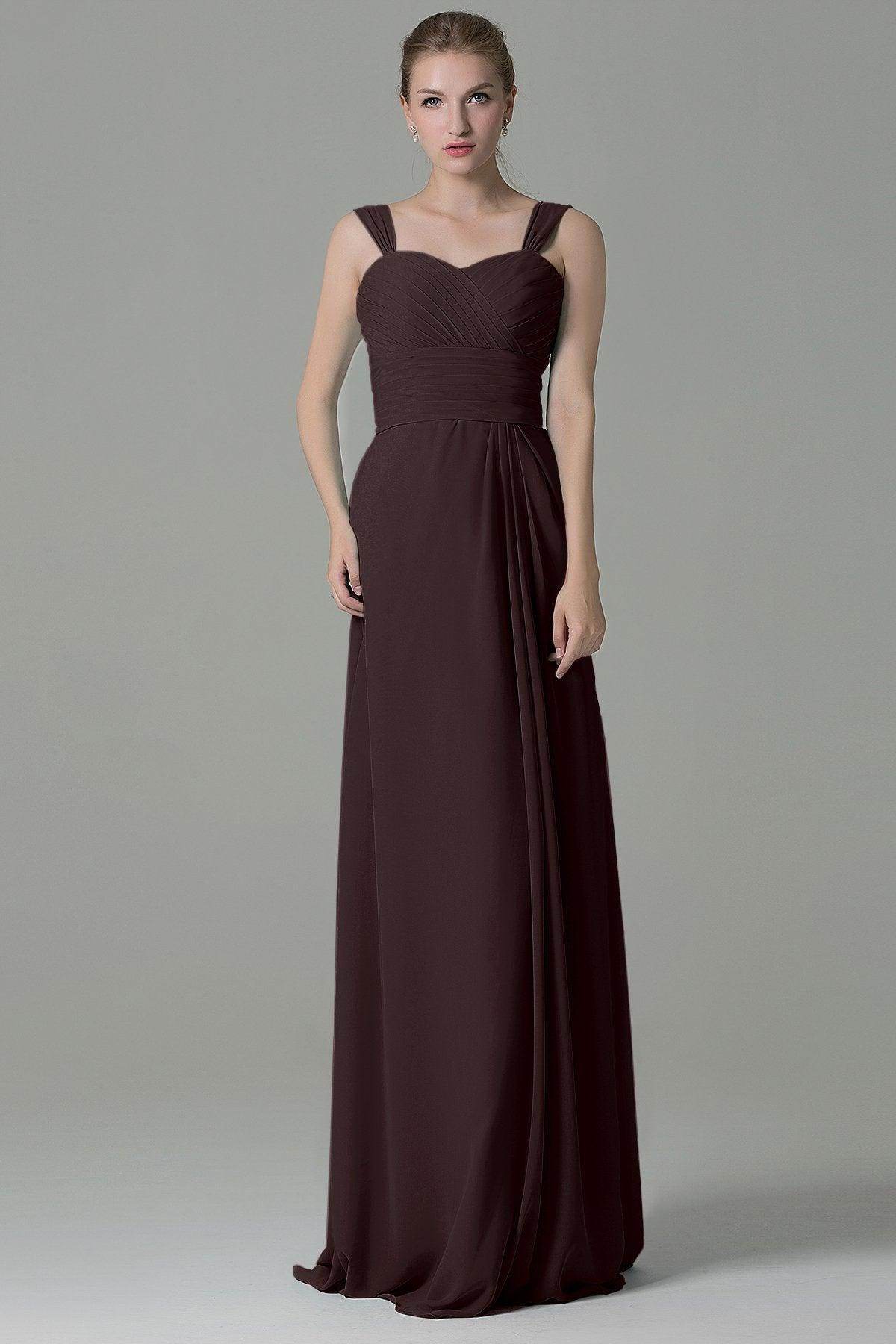 Sheath Floor Length Chiffon Bridesmaid Dress COZF1500D