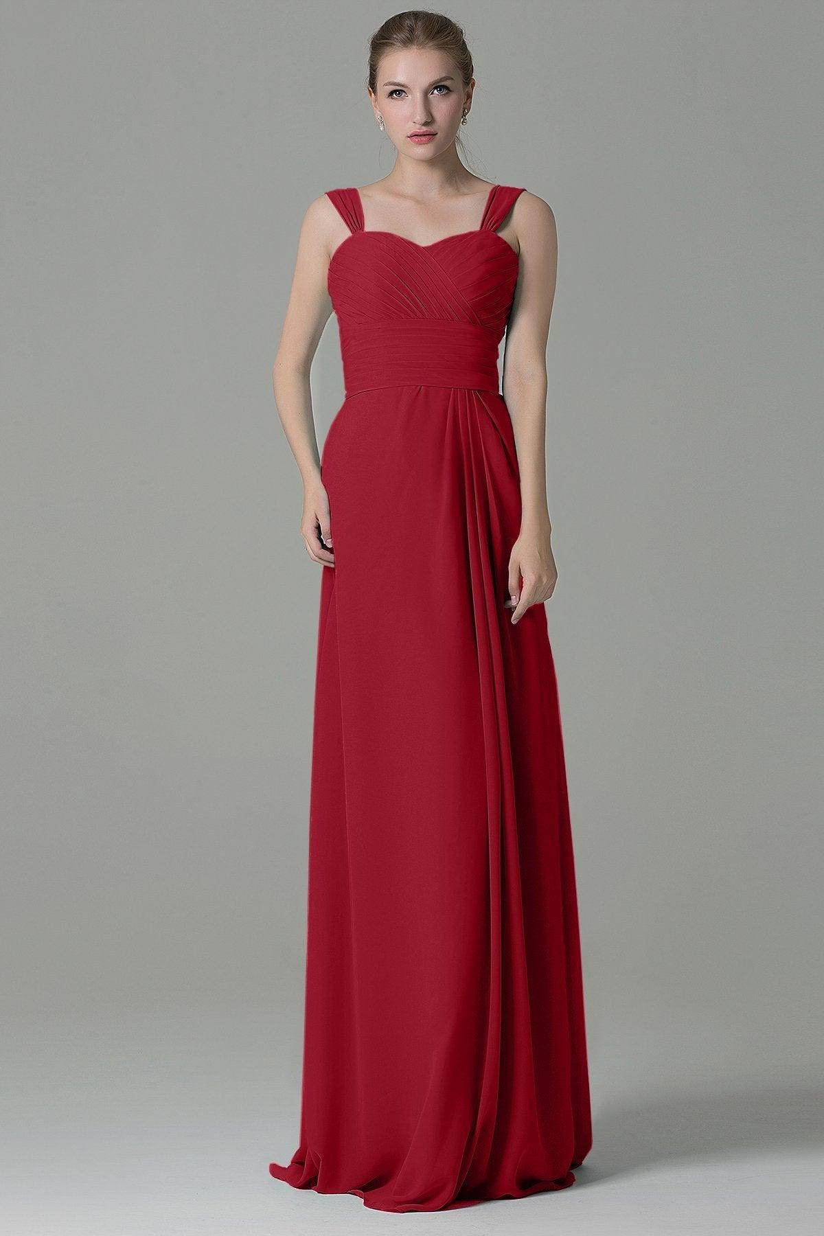 Sheath Floor Length Chiffon Bridesmaid Dress COZF1500D