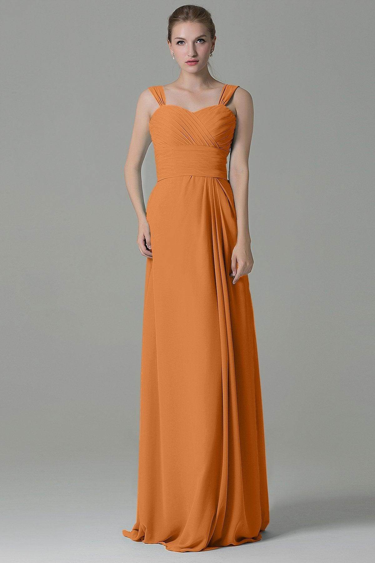 Sheath Floor Length Chiffon Bridesmaid Dress COZF1500D